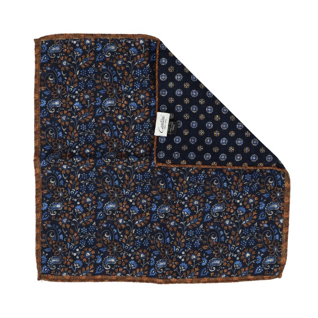 HENRY SARTORIAL X CANTINI Pocket Square NAVY - Henry Bucks