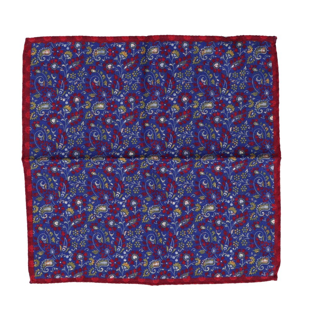 HENRY SARTORIAL X CANTINI Pocket Square ROYAL BLUE - Henry Bucks