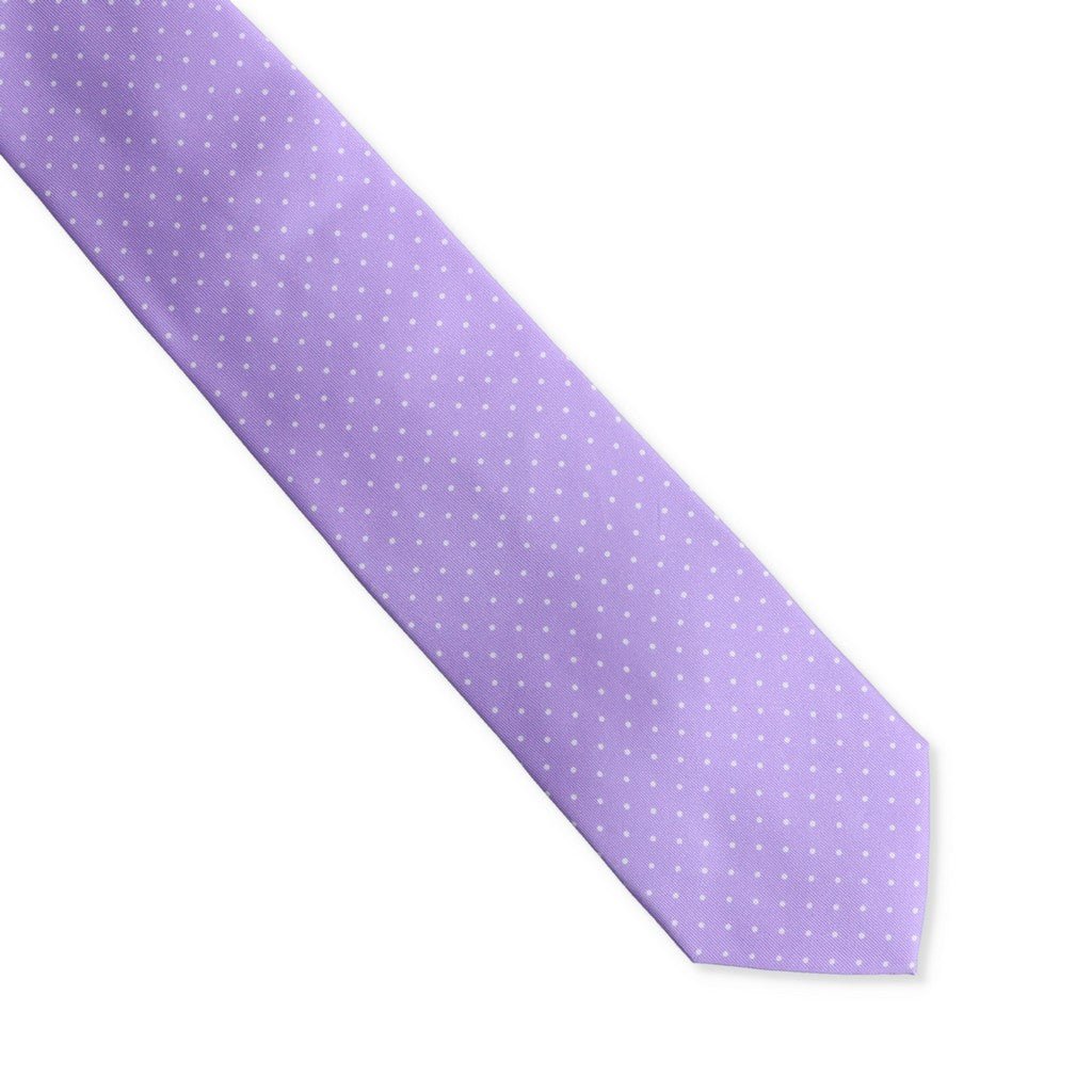 HENRY SARTORIAL X CANTINI Polka Dot Silk Tie LILAC - Henry Bucks