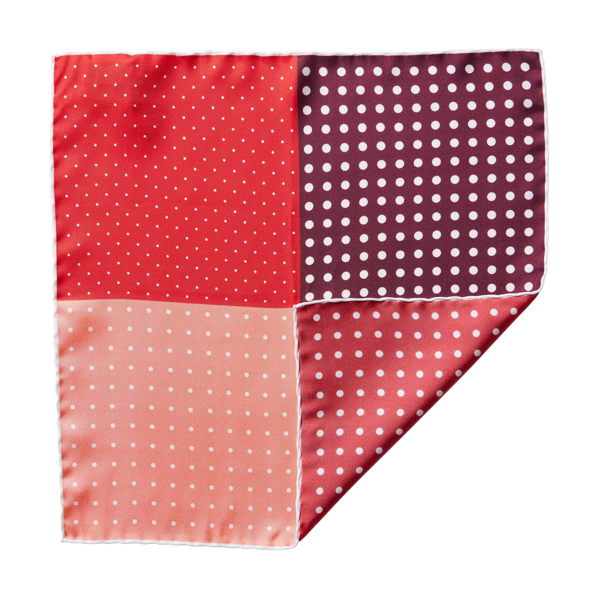 HENRY SARTORIAL X CANTINI Print Dot Pocket Square RED MULTI - Henry BucksPocket Squares68AW240088 - RDMLTI