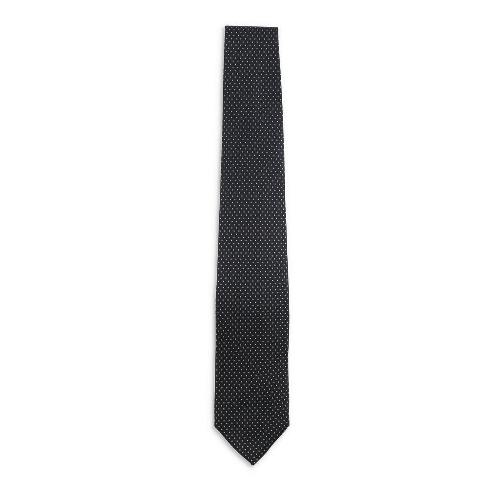 HENRY SARTORIAL X CANTINI Printed Silk Tie BLACK - Henry Bucks