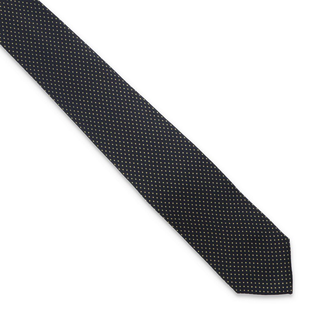 HENRY SARTORIAL X CANTINI Printed Silk Tie BLACK - Henry Bucks