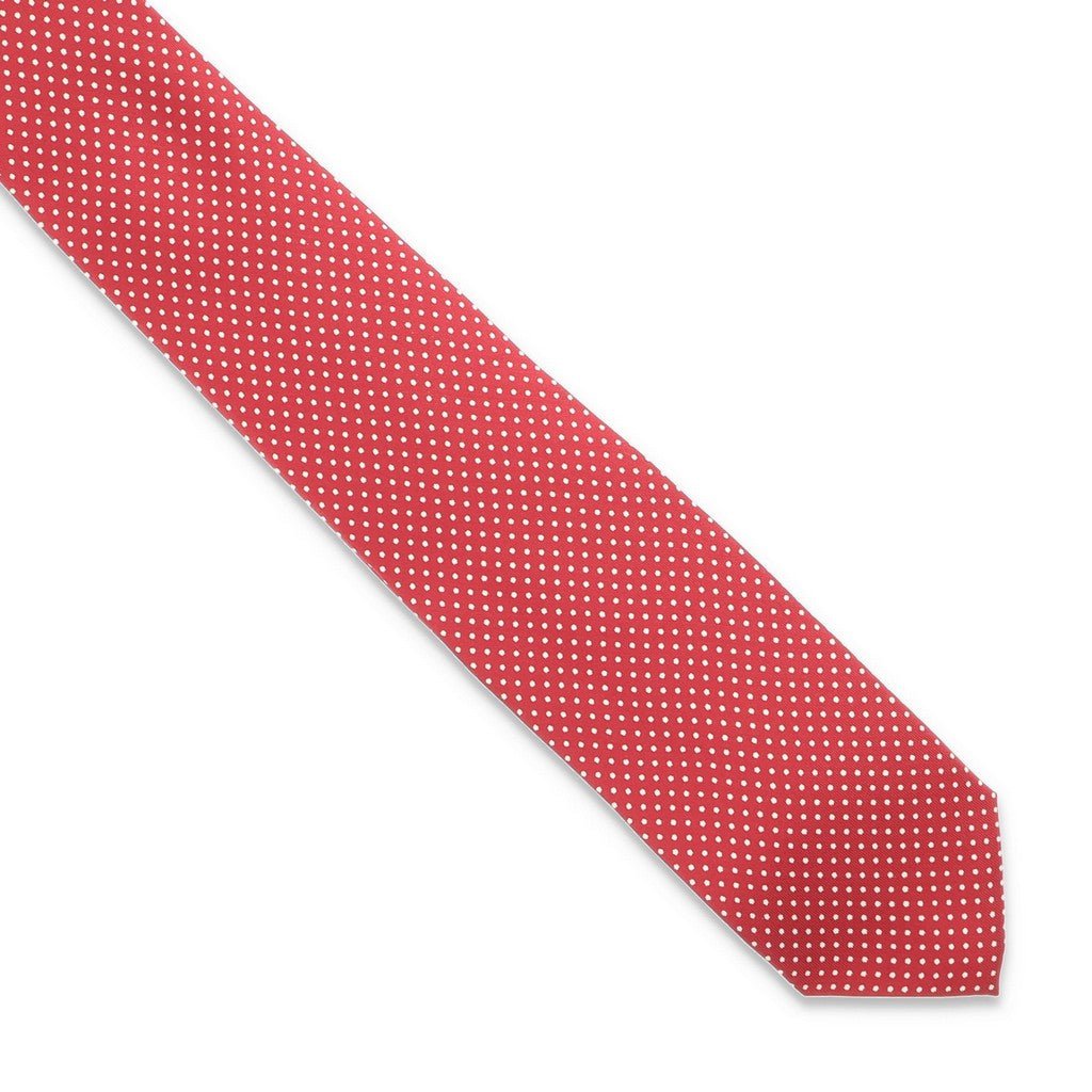 HENRY SARTORIAL X CANTINI Printed Silk Tie DEEP RED - Henry Bucks