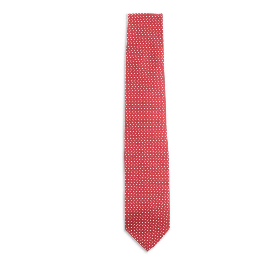 HENRY SARTORIAL X CANTINI Printed Silk Tie DEEP RED - Henry Bucks