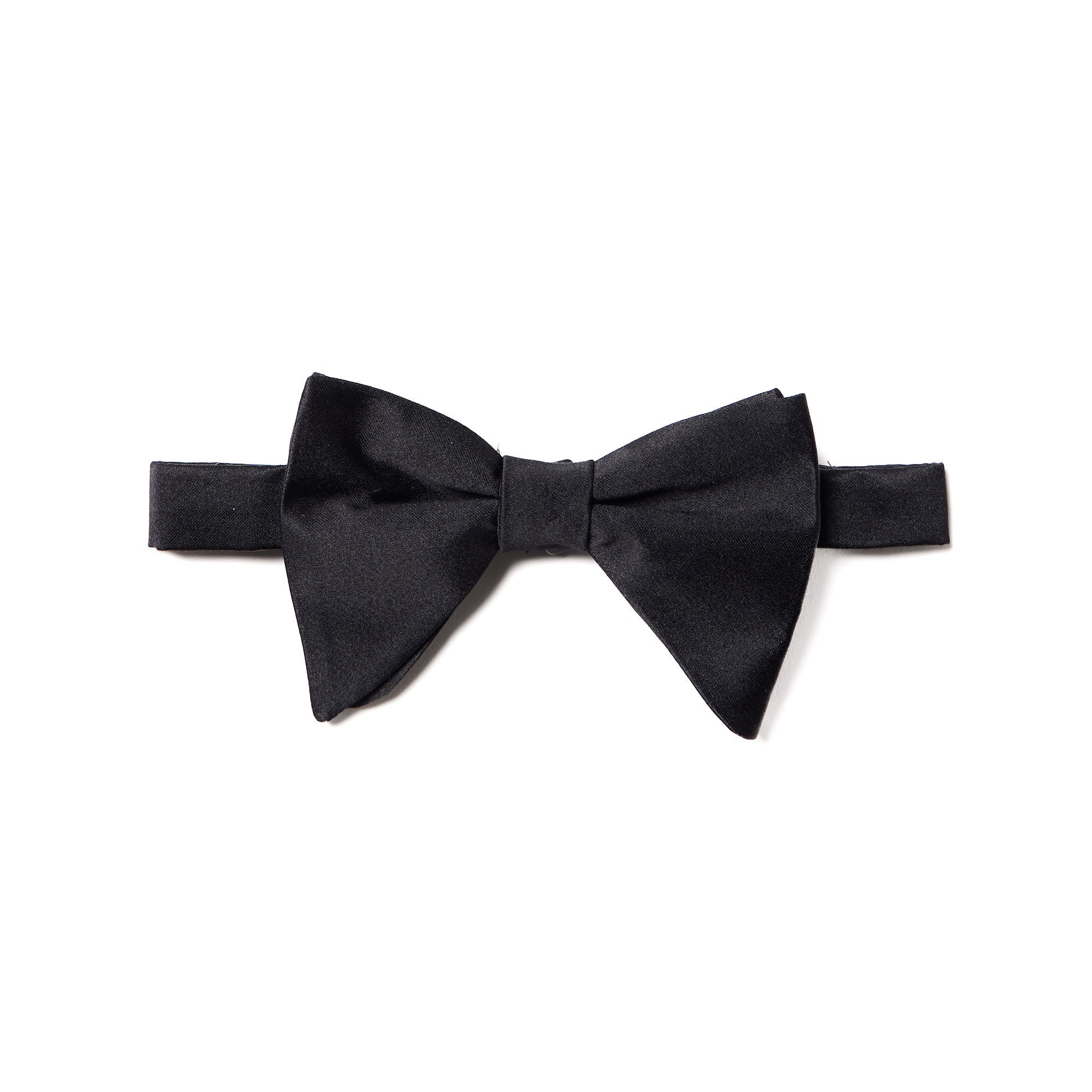 HENRY SARTORIAL X CANTINI Satin Bowtie BLACK - Henry BucksBow Ties68AW240093 - BLCK