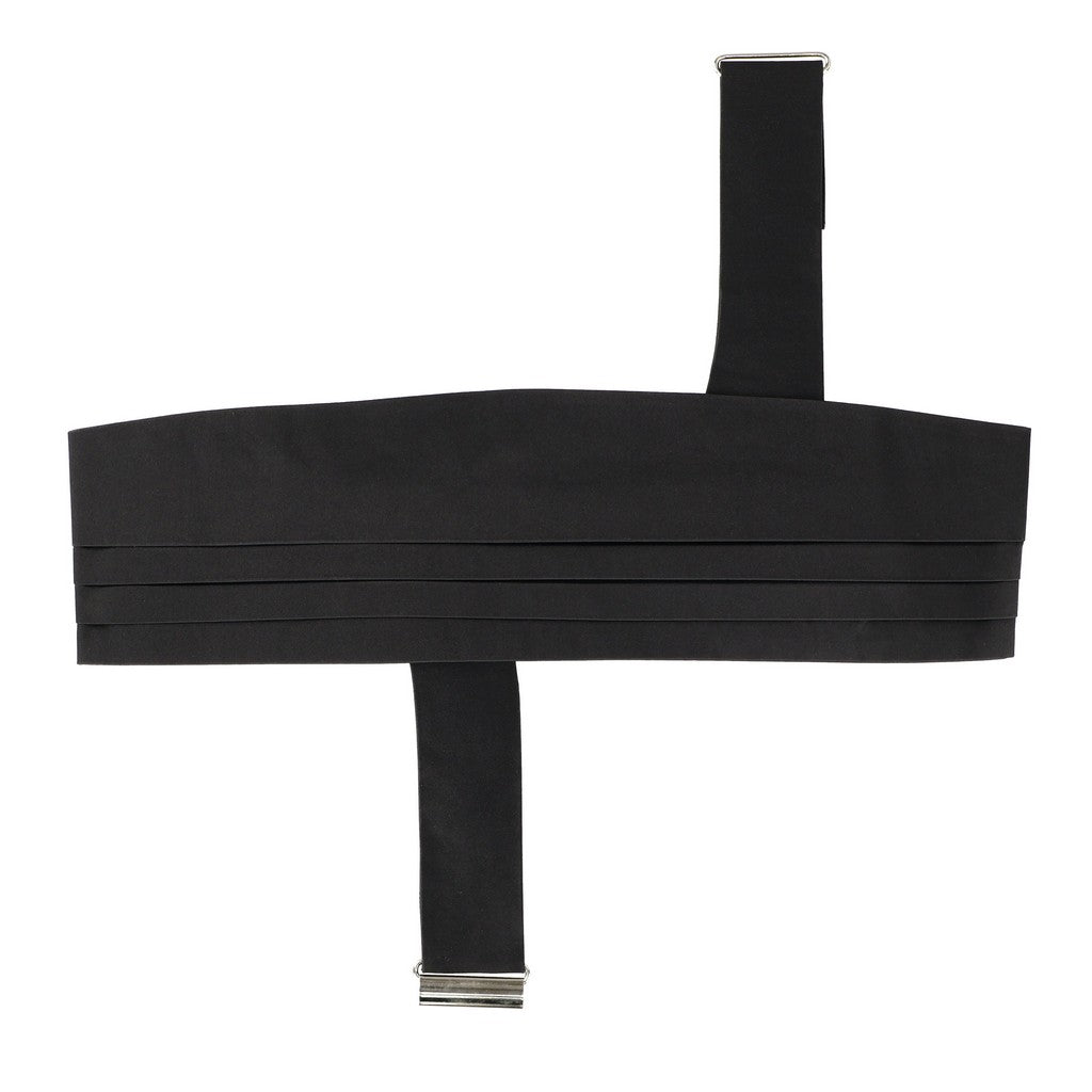 HENRY SARTORIAL X CANTINI Satin Cummerbund BLACK - Henry Bucks