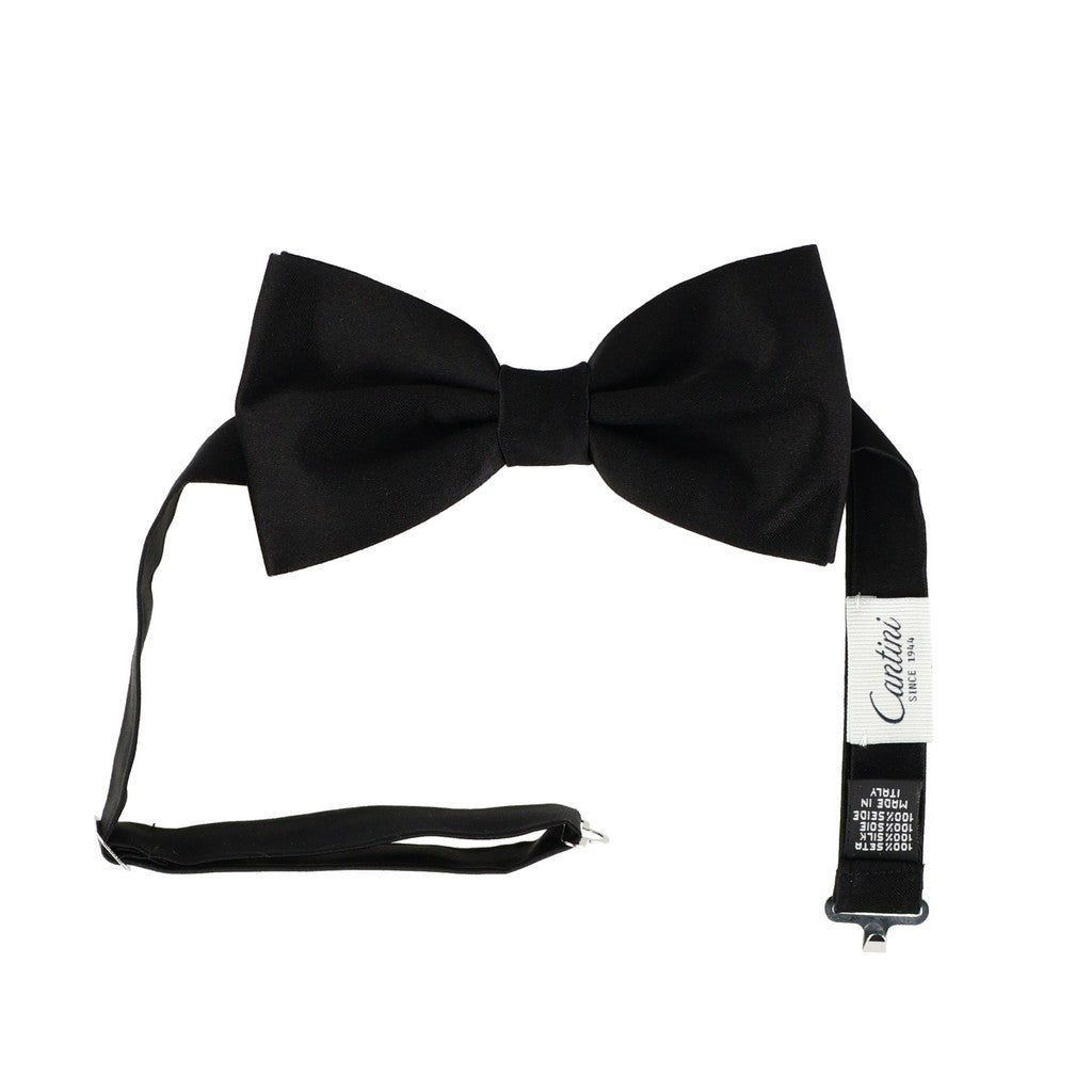 HENRY SARTORIAL X CANTINI Satin Pre Tied Bowtie BLACK - Henry Bucks