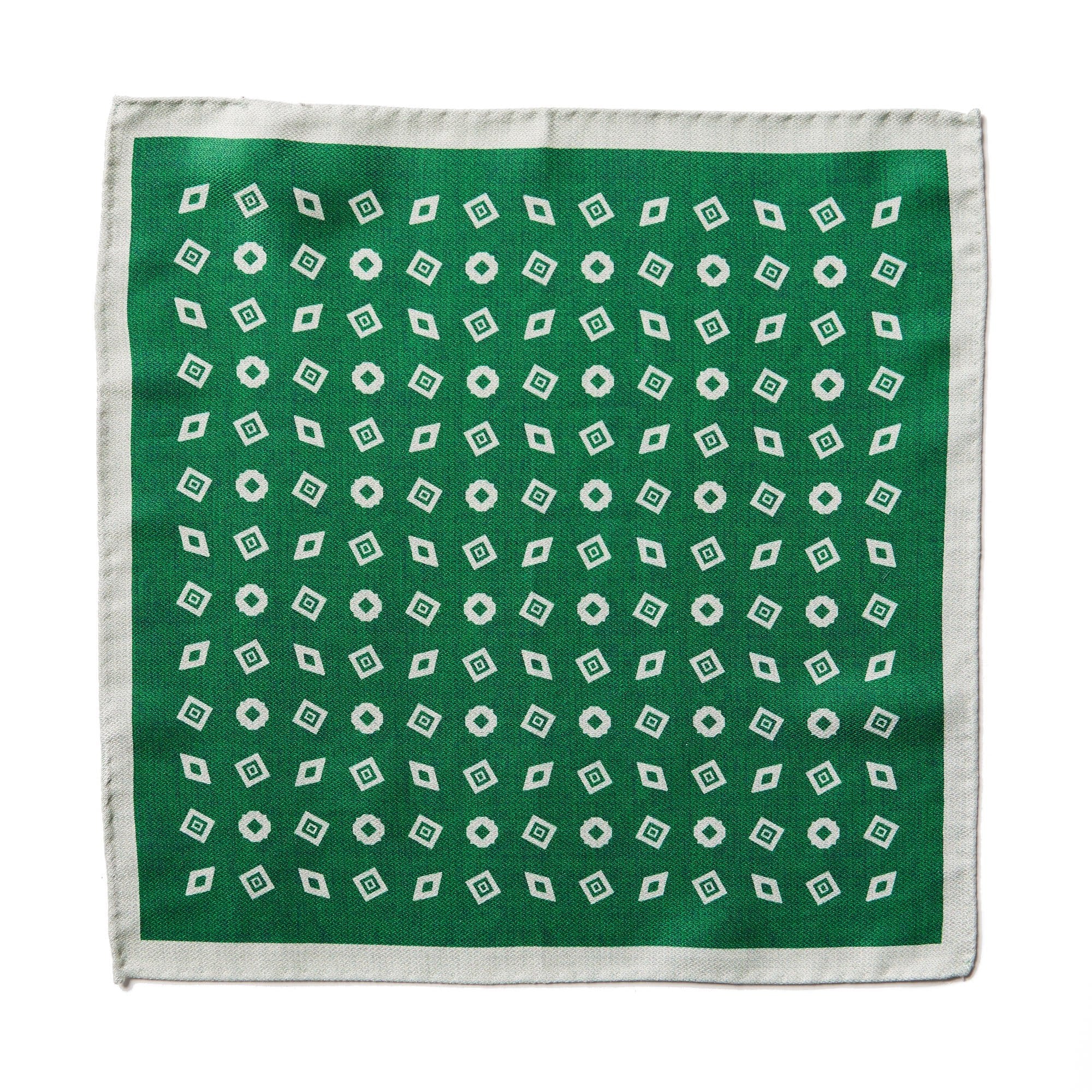 HENRY SARTORIAL X CANTINI Silk Pocket Square GREEN - Henry BucksPocket Squares68AW240092 - GREN