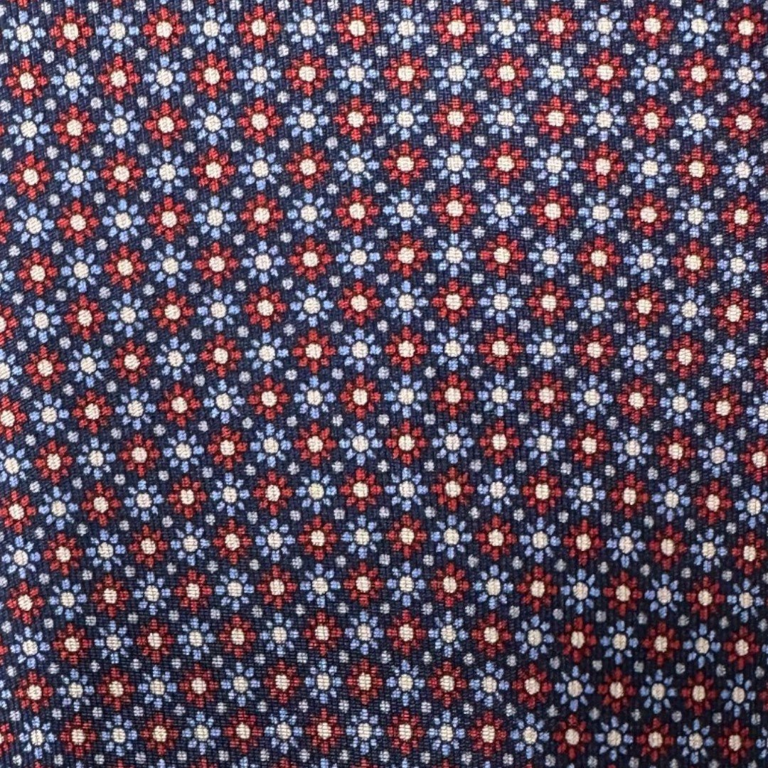 HENRY SARTORIAL X CANTINI Silk Printed Tie BLUE - Henry Bucks