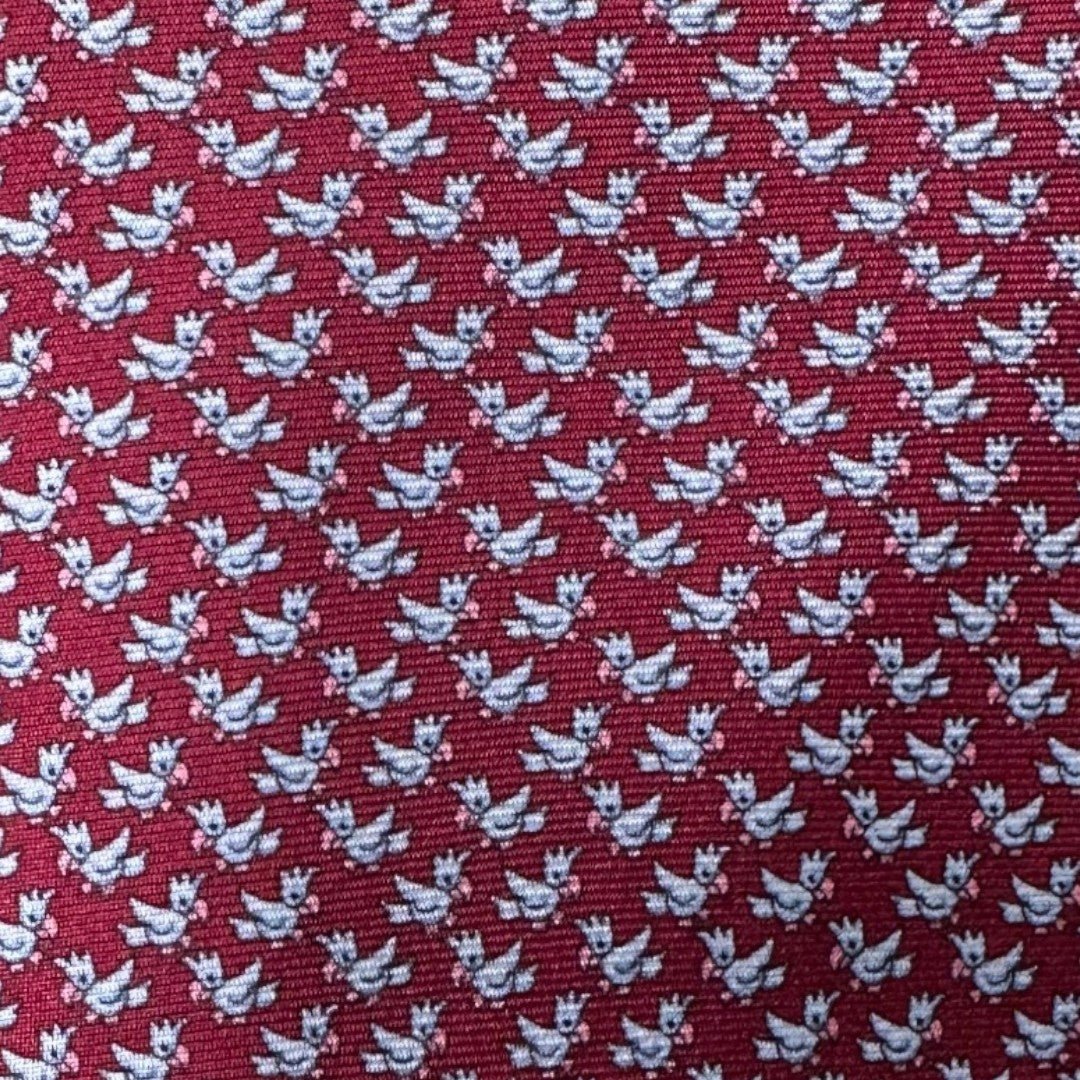 HENRY SARTORIAL X CANTINI Silk Printed Tie MAGENTA - Henry Bucks