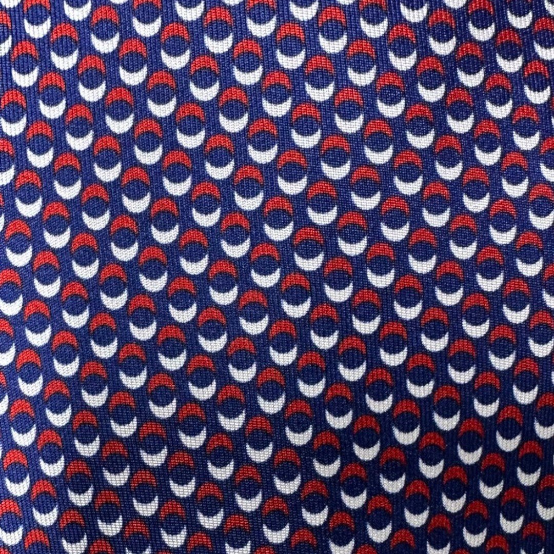 HENRY SARTORIAL X CANTINI Silk Printed Tie NAVY/RED - Henry Bucks