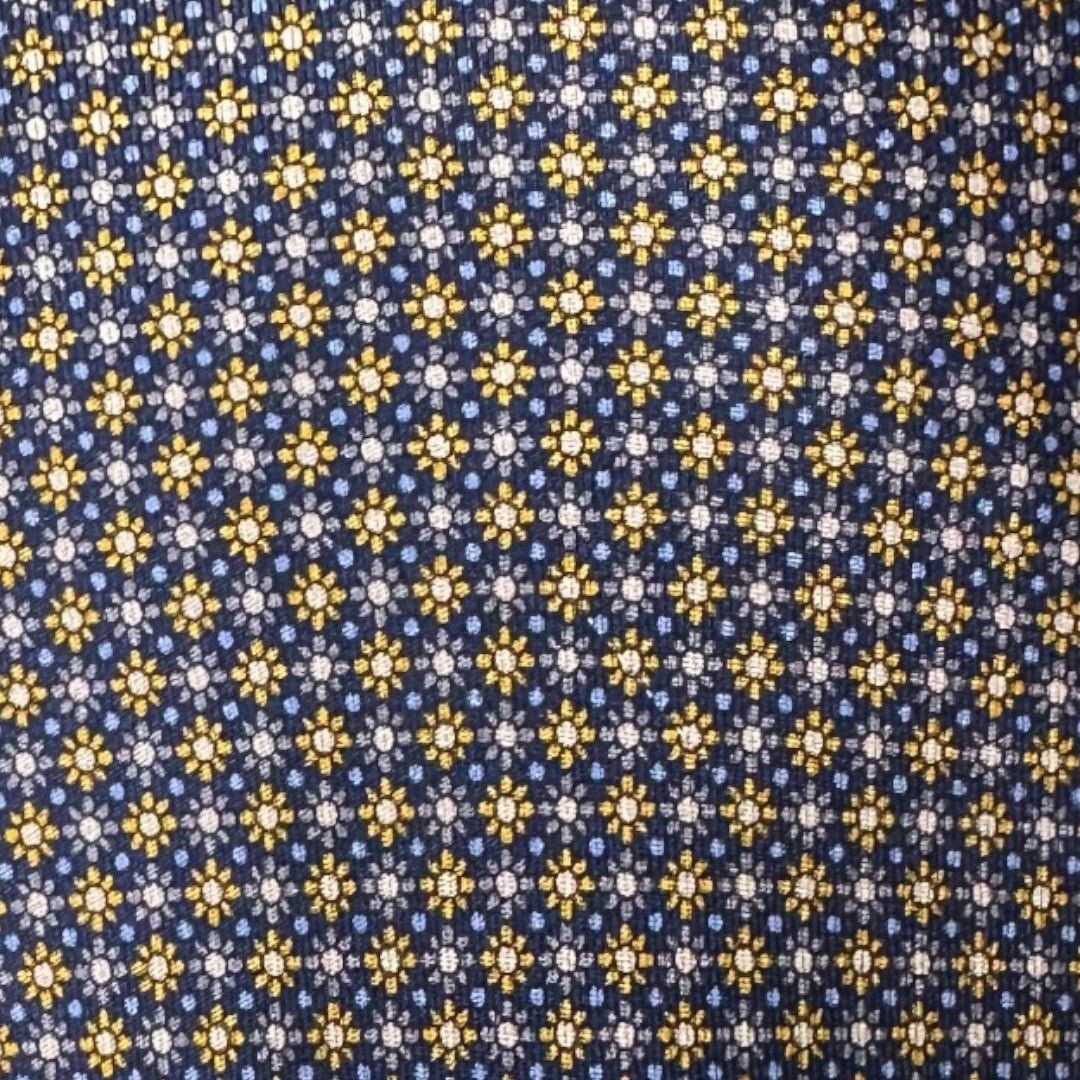 HENRY SARTORIAL X CANTINI Silk Printed Tie YELLOW - Henry Bucks
