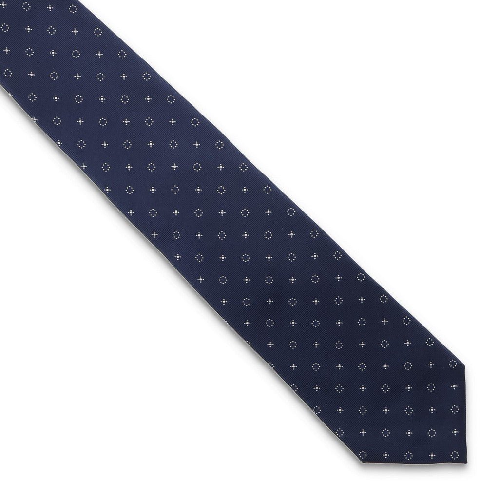 HENRY SARTORIAL X CANTINI Silk Tie NAVY/WHITE - Henry Bucks