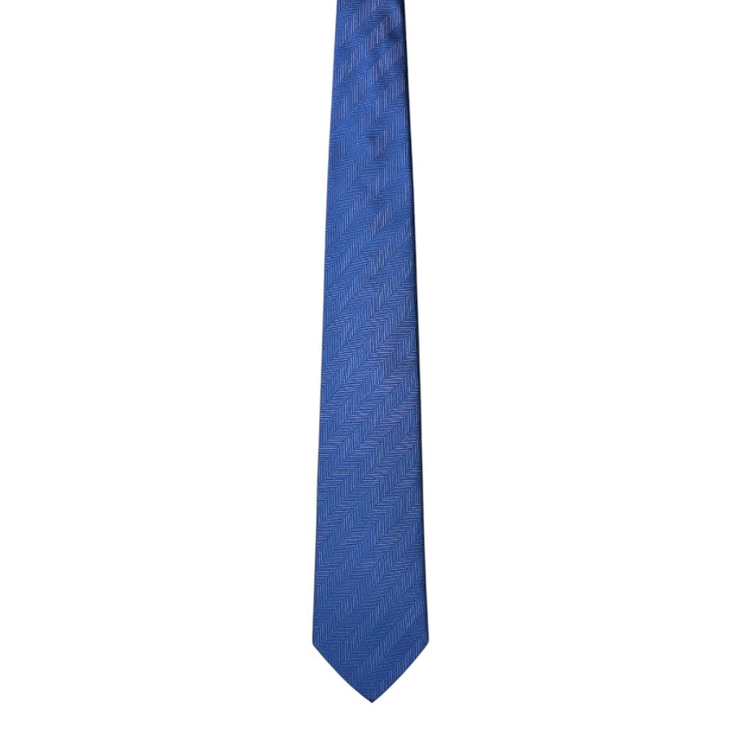 HENRY SARTORIAL X CANTINI Silk Woven Tie BLUE - Henry Bucks
