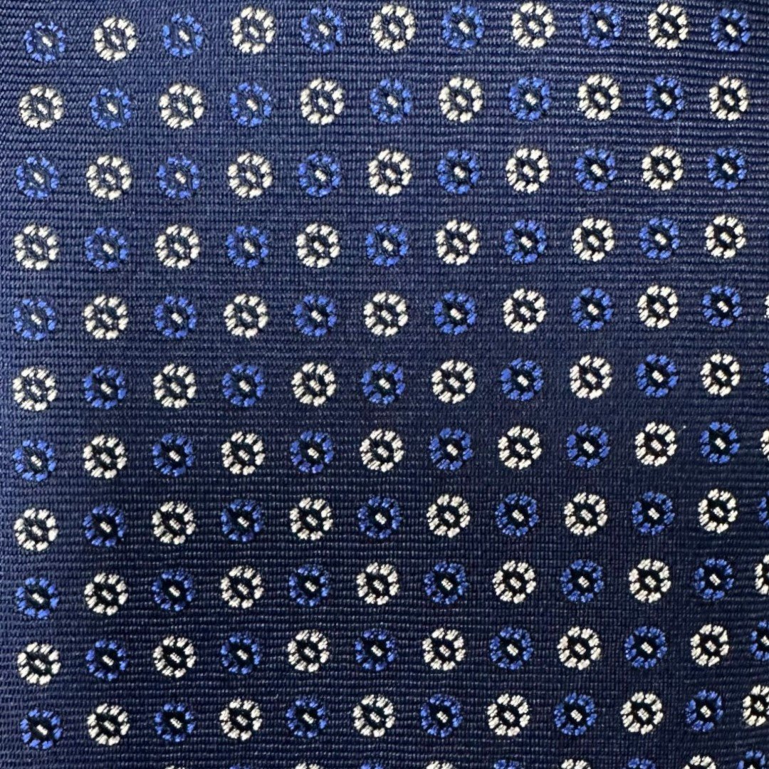 HENRY SARTORIAL X CANTINI Silk Woven Tie BLUE - Henry Bucks