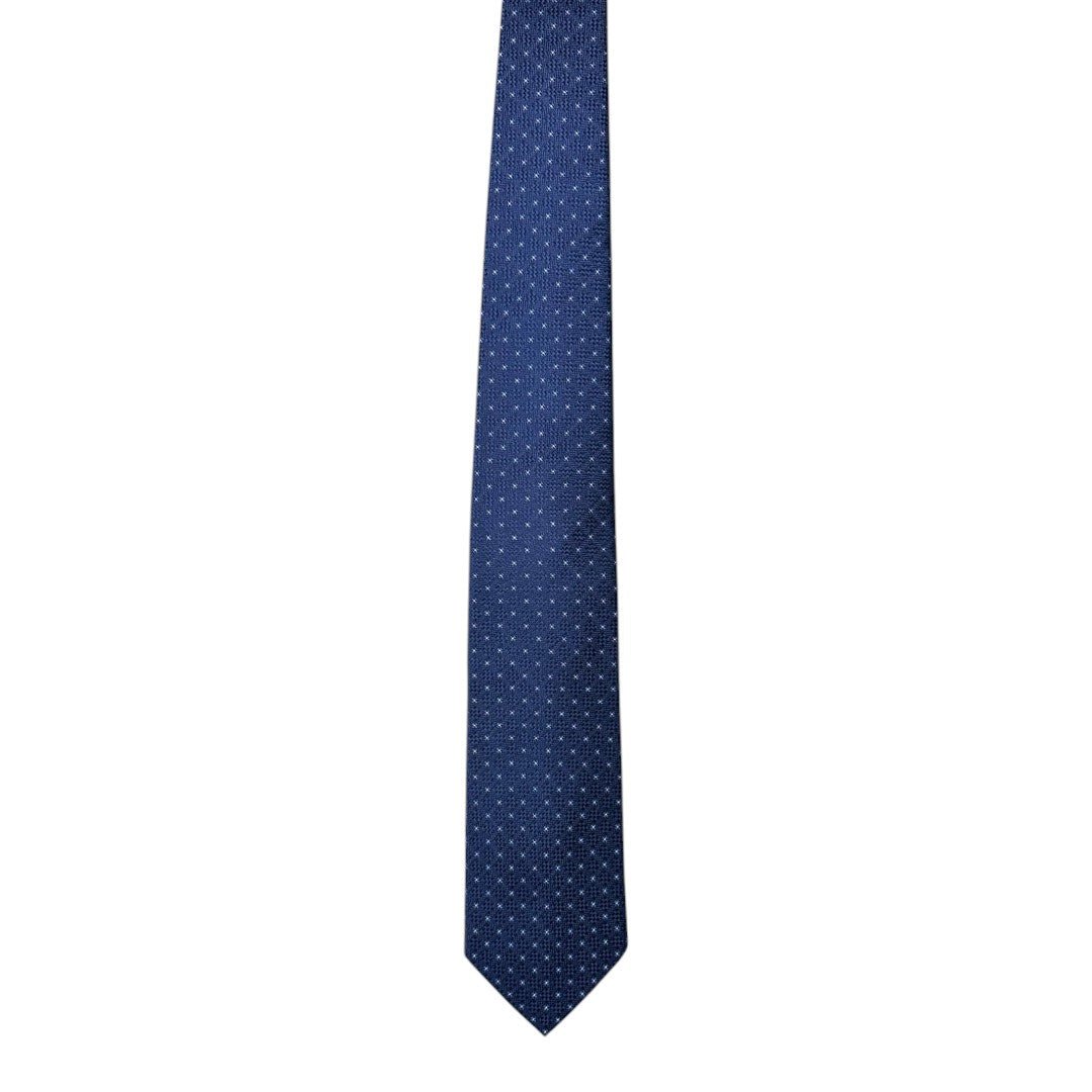 HENRY SARTORIAL X CANTINI Silk Woven Tie BLUE - Henry Bucks