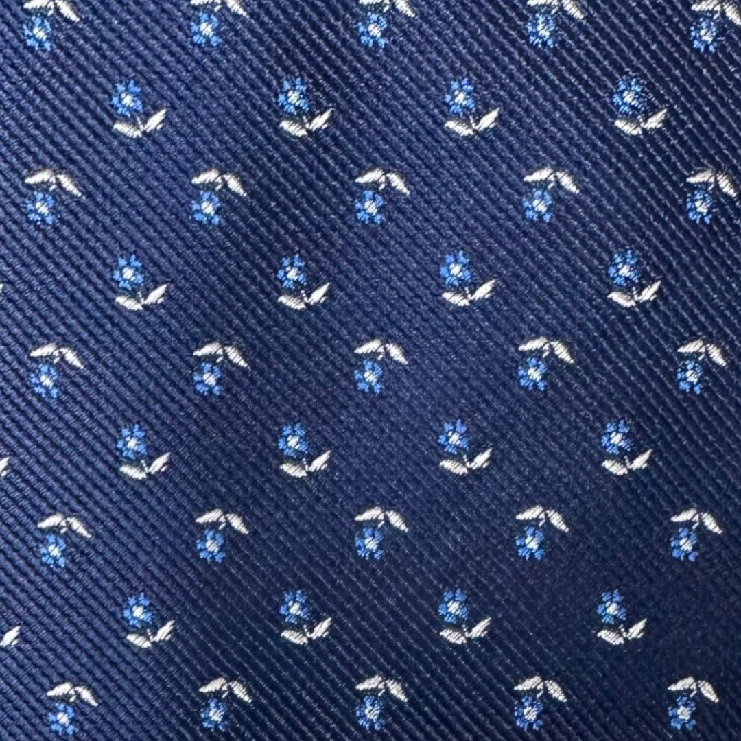 HENRY SARTORIAL X CANTINI Silk Woven Tie NAVY/BLUE - Henry Bucks