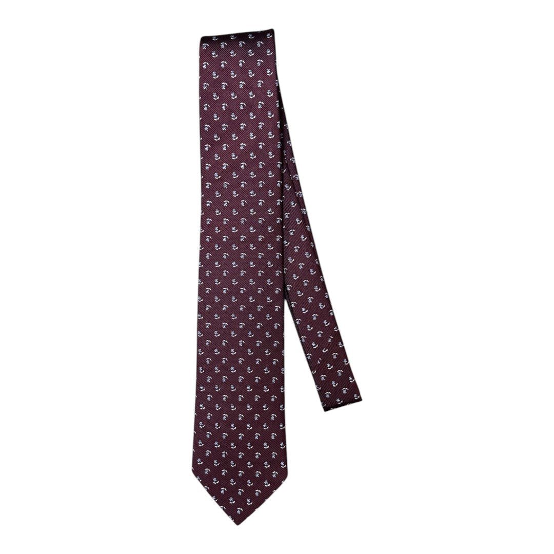 HENRY SARTORIAL X CANTINI Silk Woven Tie RED - Henry Bucks