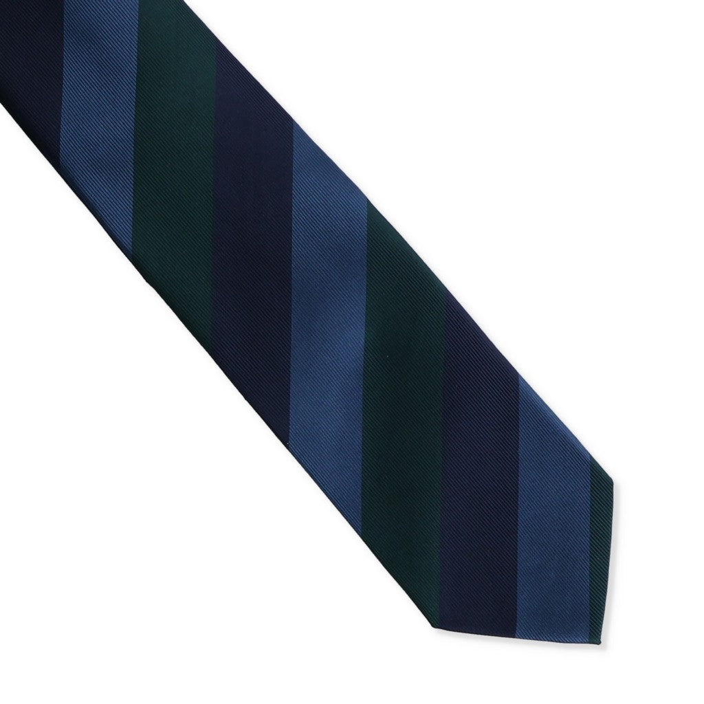HENRY SARTORIAL X CANTINI Stripe Silk Tie BLUE MULTI - Henry Bucks