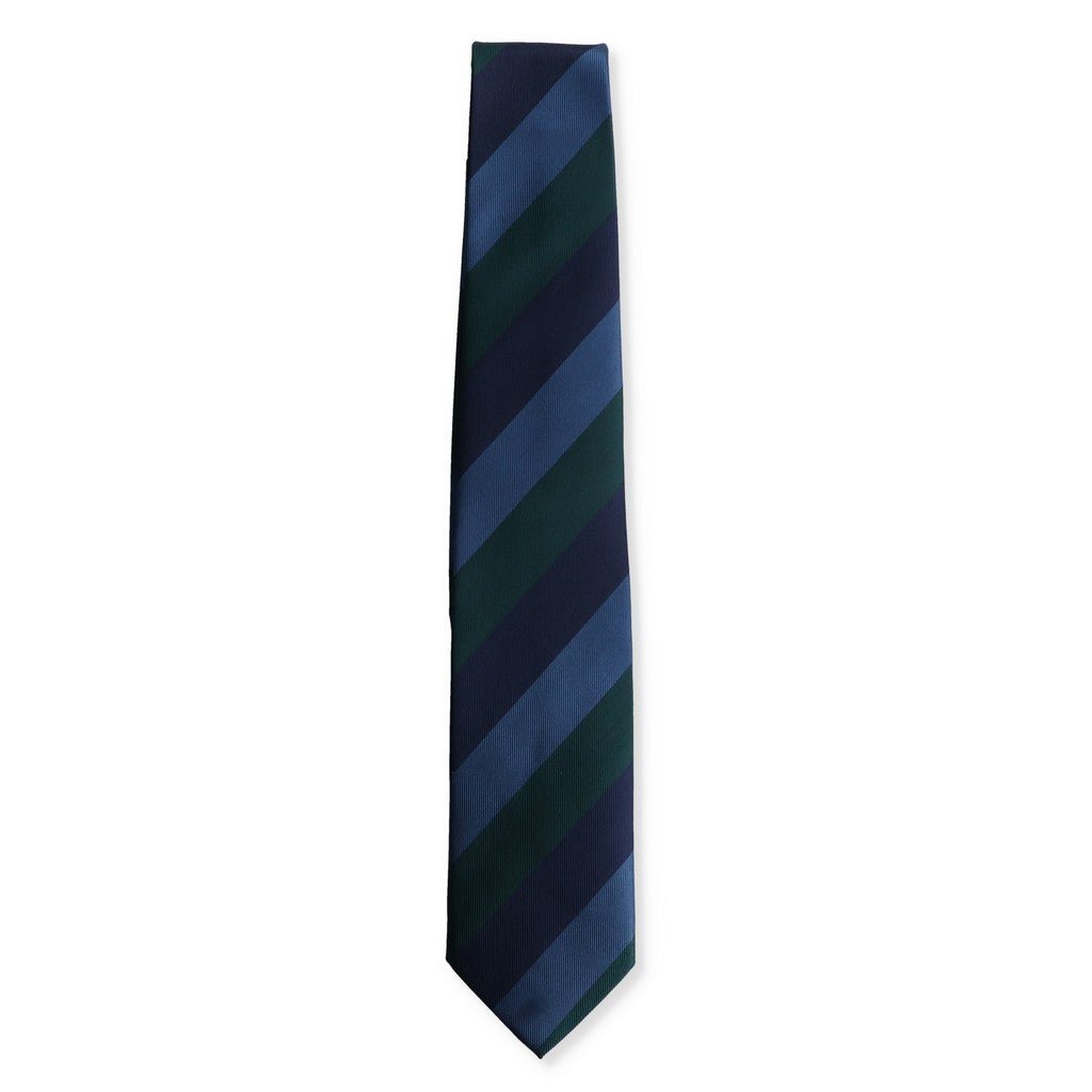 HENRY SARTORIAL X CANTINI Stripe Silk Tie BLUE MULTI - Henry Bucks