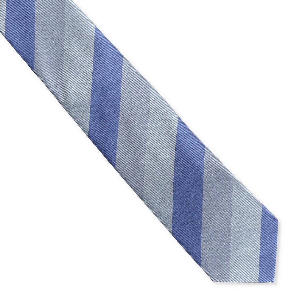 HENRY SARTORIAL X CANTINI Stripe Silk Tie LIGHT BLUE/MULTI - Henry Bucks