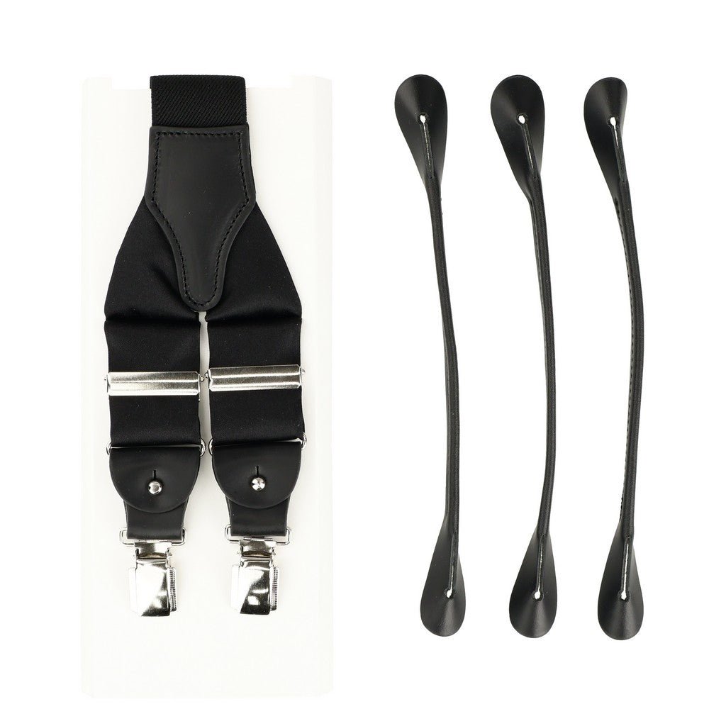 HENRY SARTORIAL X CANTINI Suspenders BLACK - Henry Bucks