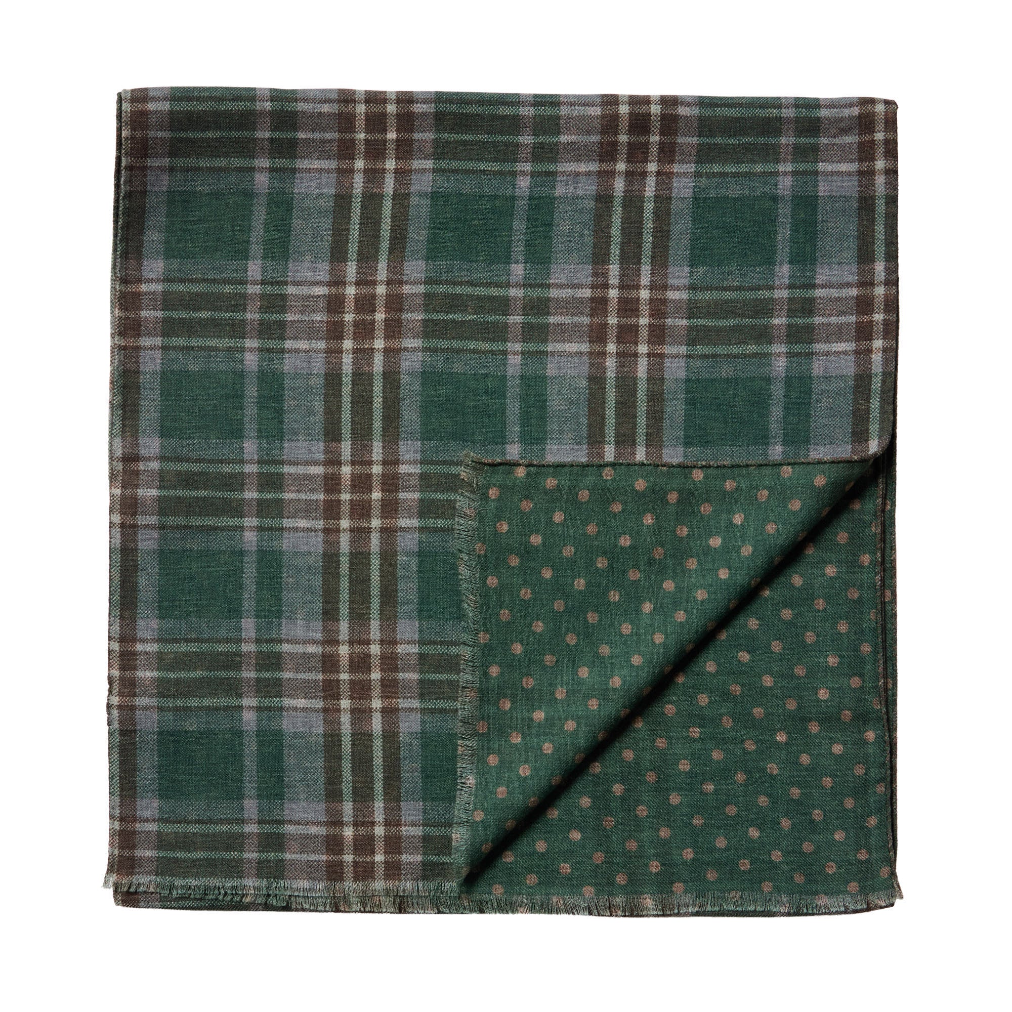 HENRY SARTORIAL X CANTINI Wool Scarf DARK GREEN - Henry BucksScarf69AW240025 - DGRN