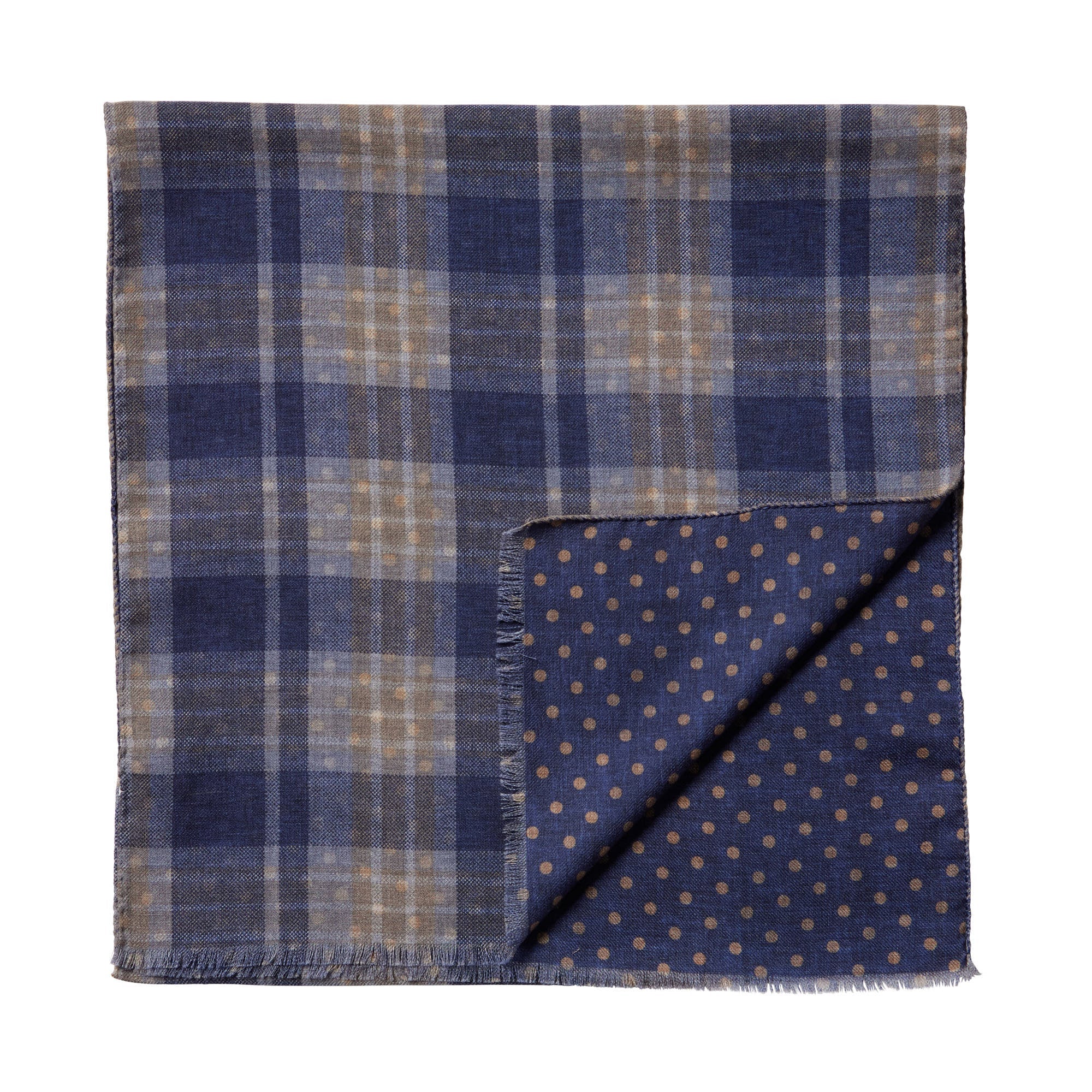 HENRY SARTORIAL X CANTINI Wool Scarf DARK NAVY - Henry BucksScarf69AW240025 - DKNV