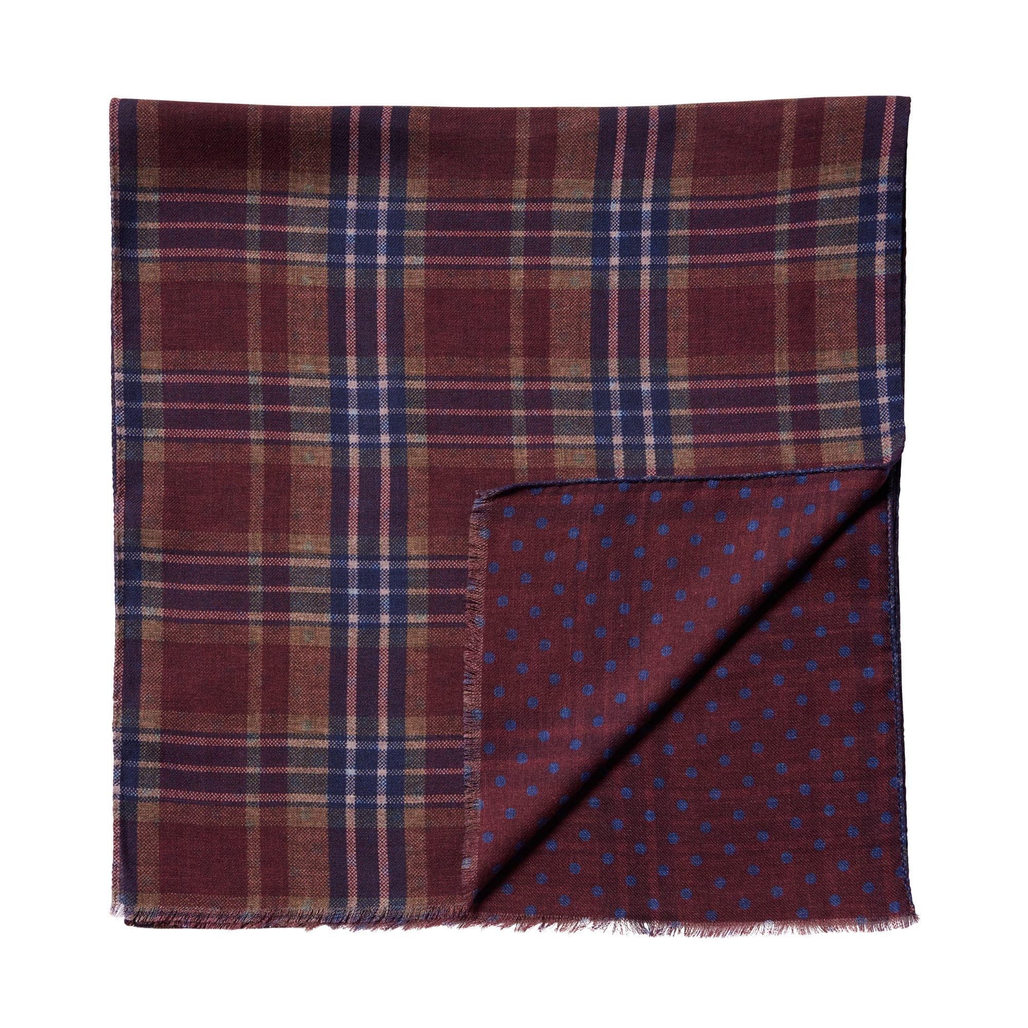 HENRY SARTORIAL X CANTINI Wool Scarf DARK RED - Henry BucksScarf69AW240025 - DKRED