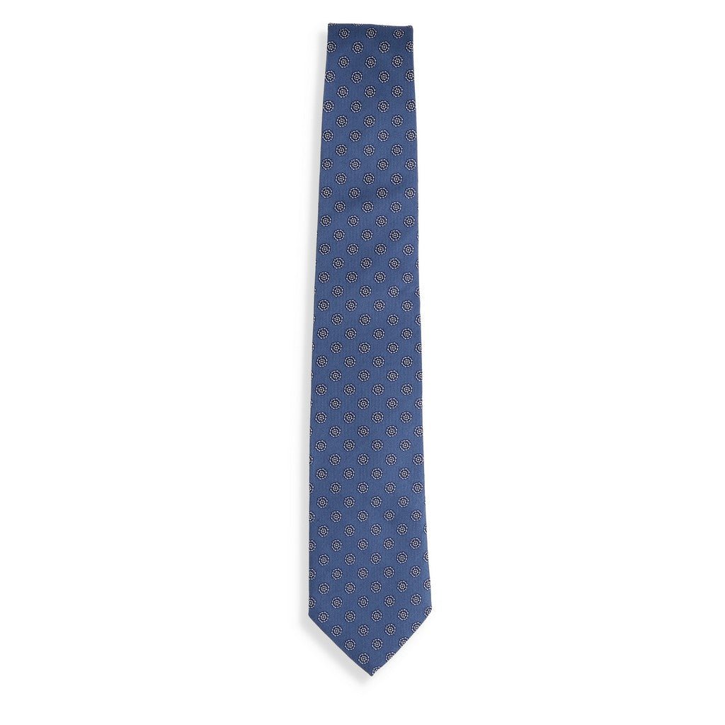 HENRY SARTORIAL X CANTINI Woven Circle Tie DEEP BLUE - Henry Bucks