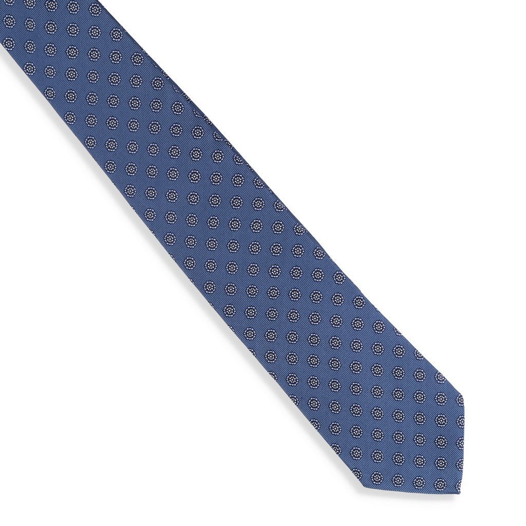 HENRY SARTORIAL X CANTINI Woven Circle Tie DEEP BLUE - Henry Bucks