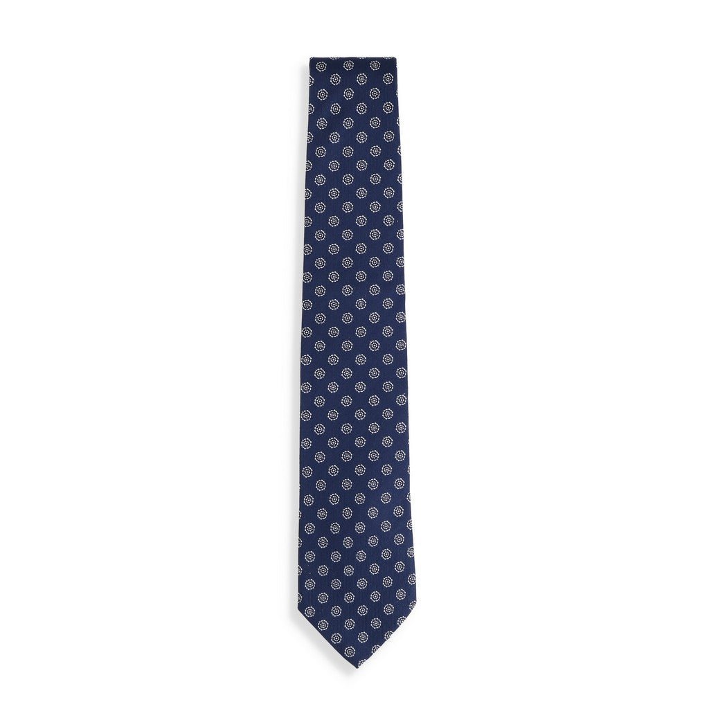 HENRY SARTORIAL X CANTINI Woven Circle Tie NAVY - Henry Bucks