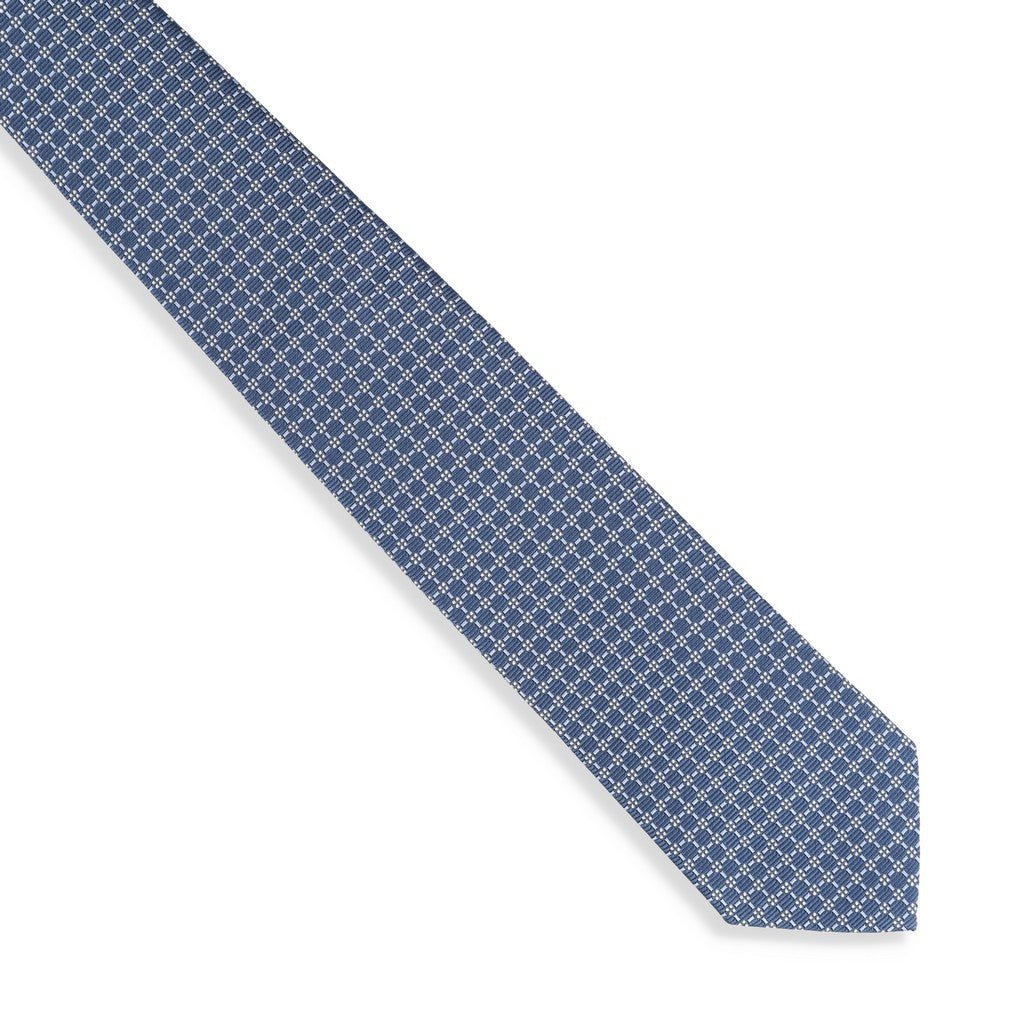 HENRY SARTORIAL X CANTINI Woven Multi Dots Tie DEEP BLUE - Henry Bucks