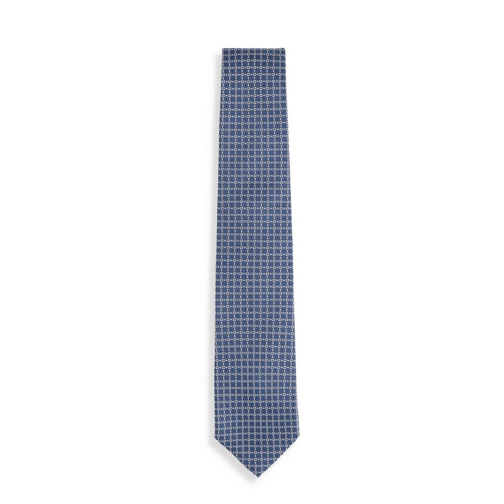 HENRY SARTORIAL X CANTINI Woven Multi Dots Tie DEEP BLUE - Henry Bucks