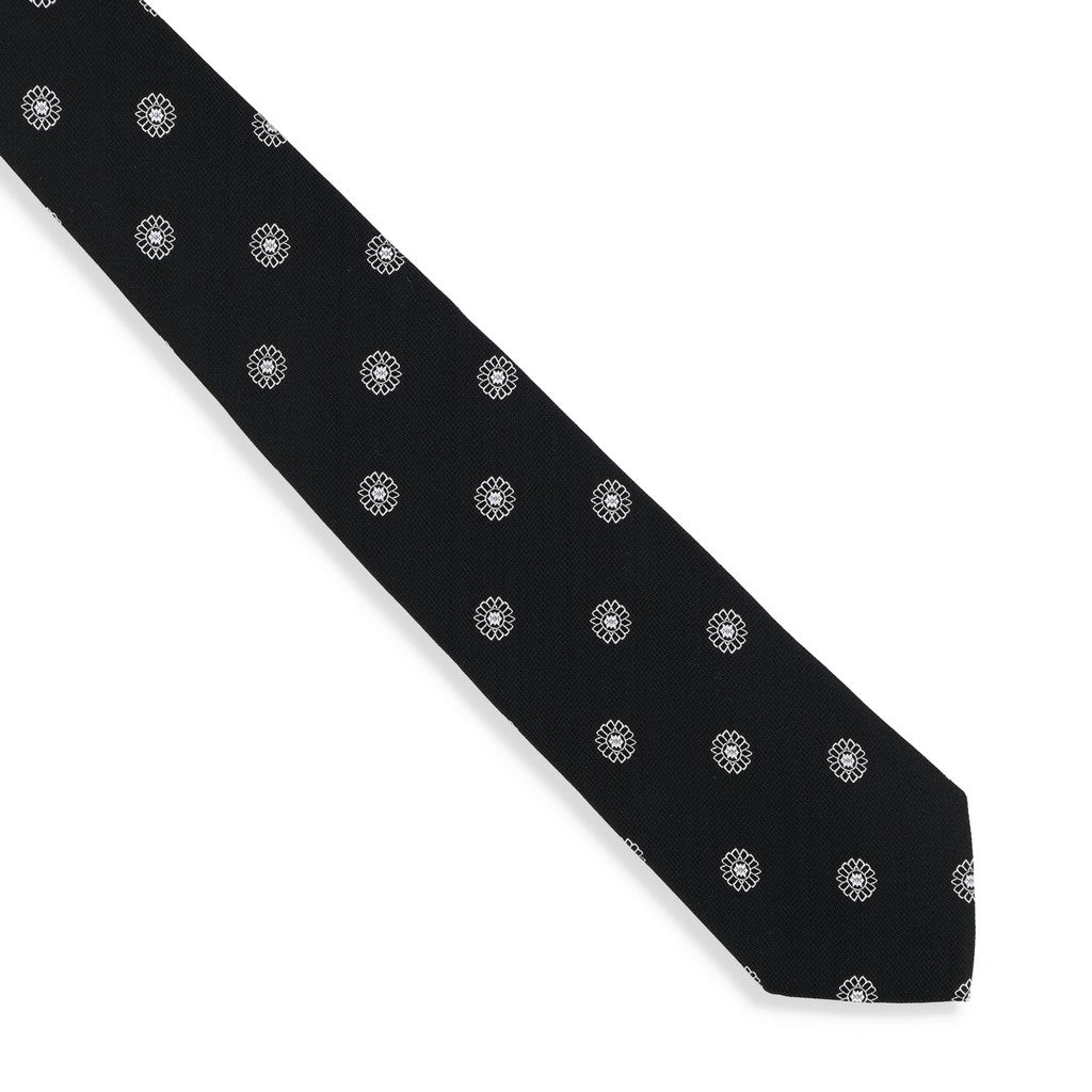 HENRY SARTORIAL X CANTINI Woven Multi Tie BLACK/WHITE - Henry Bucks