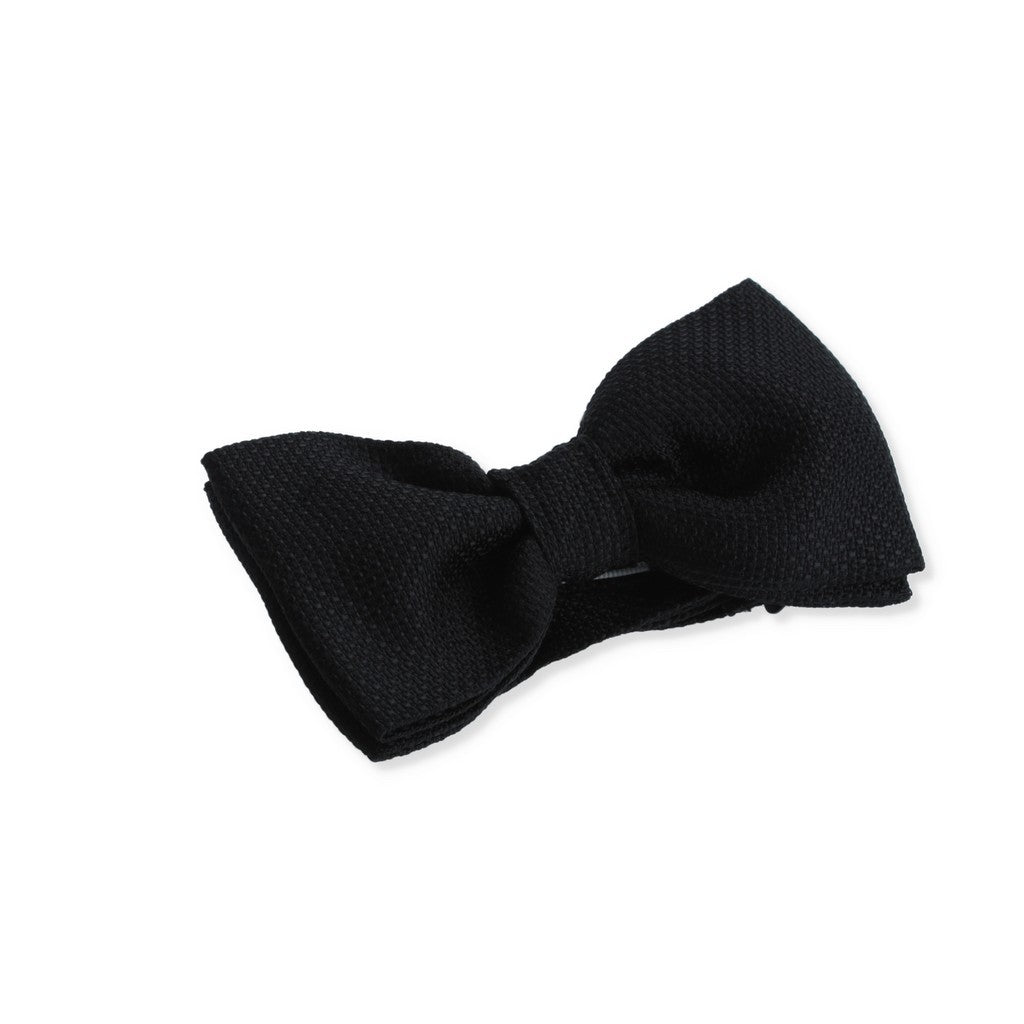 HENRY SARTORIAL X CANTINI Woven Silk Bowtie BLACK - Henry Bucks