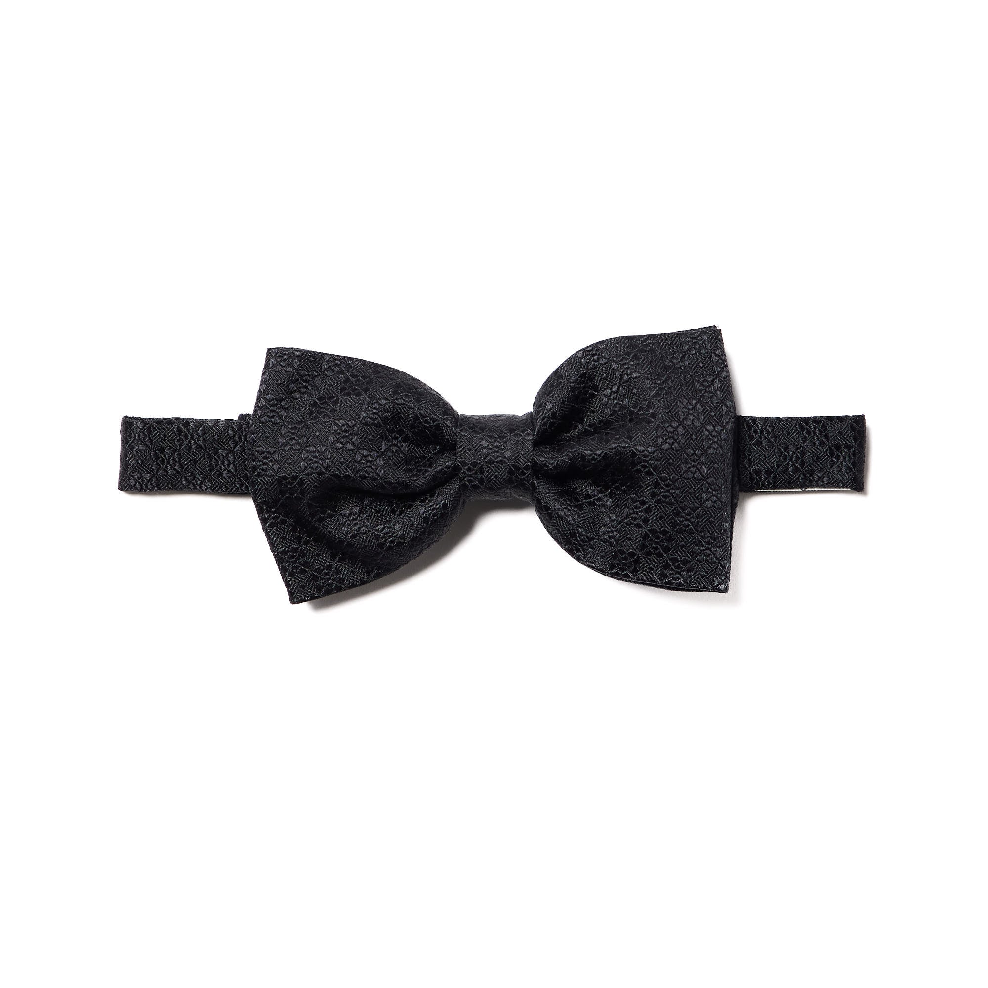 HENRY SARTORIAL X CANTINI Woven Silk Bowtie BLACK - Henry BucksBow Ties68AW240095 - BLCK