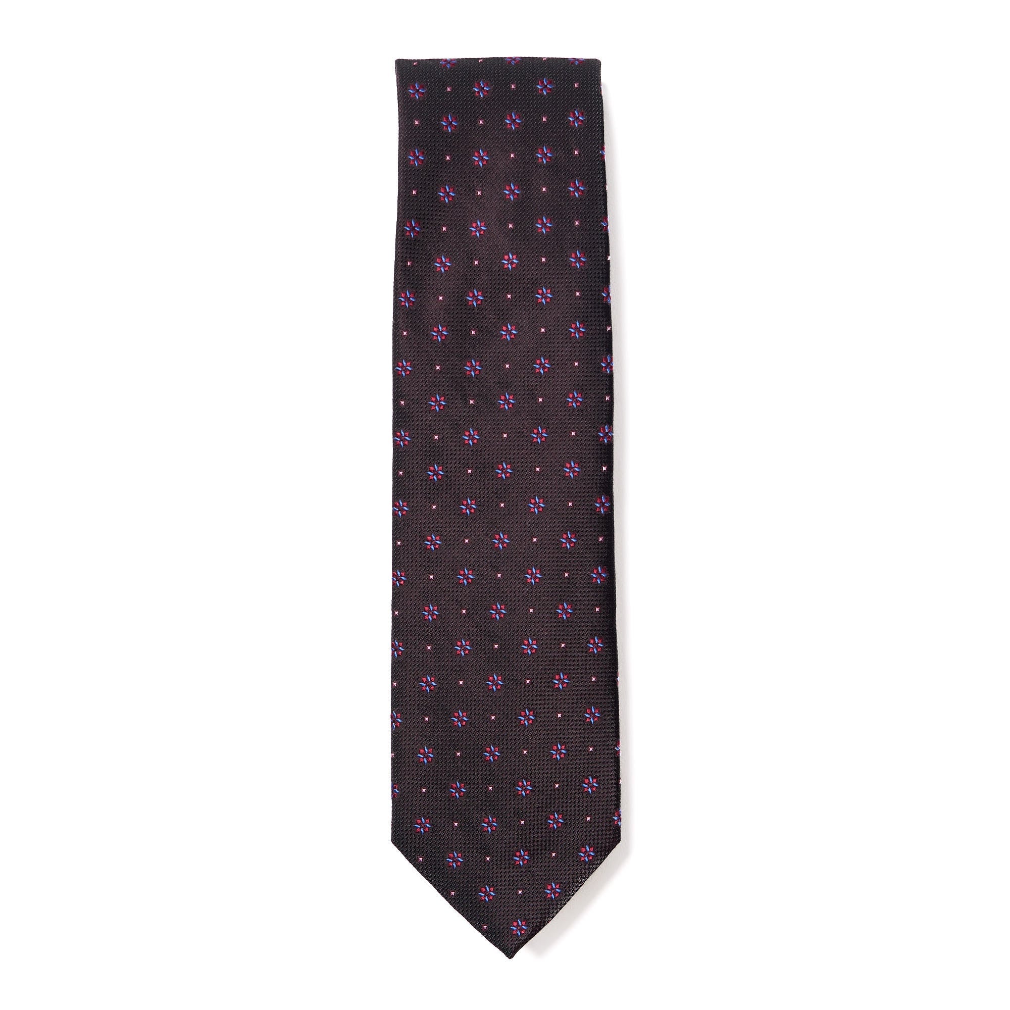 HENRY SARTORIAL X CANTINI Woven Silk Tie BLACK MULTI - Henry BucksTies68AW240075 - BLKMLTI