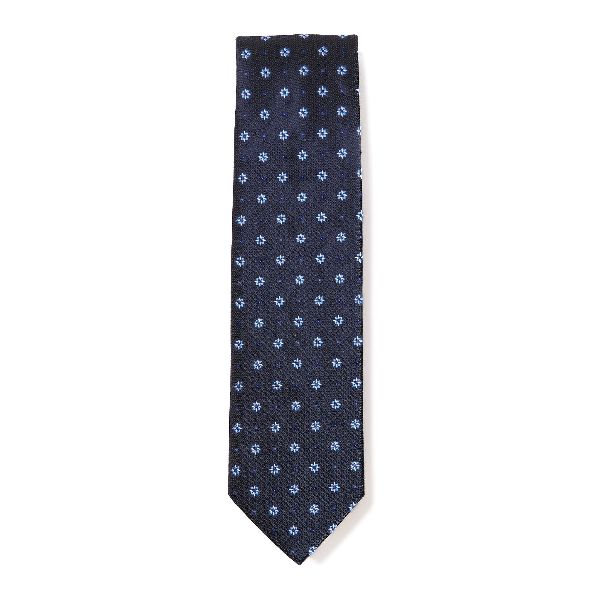 HENRY SARTORIAL X CANTINI Woven Silk Tie BLACK/BLUE - Henry BucksTies68AW240075 - BLKBLU