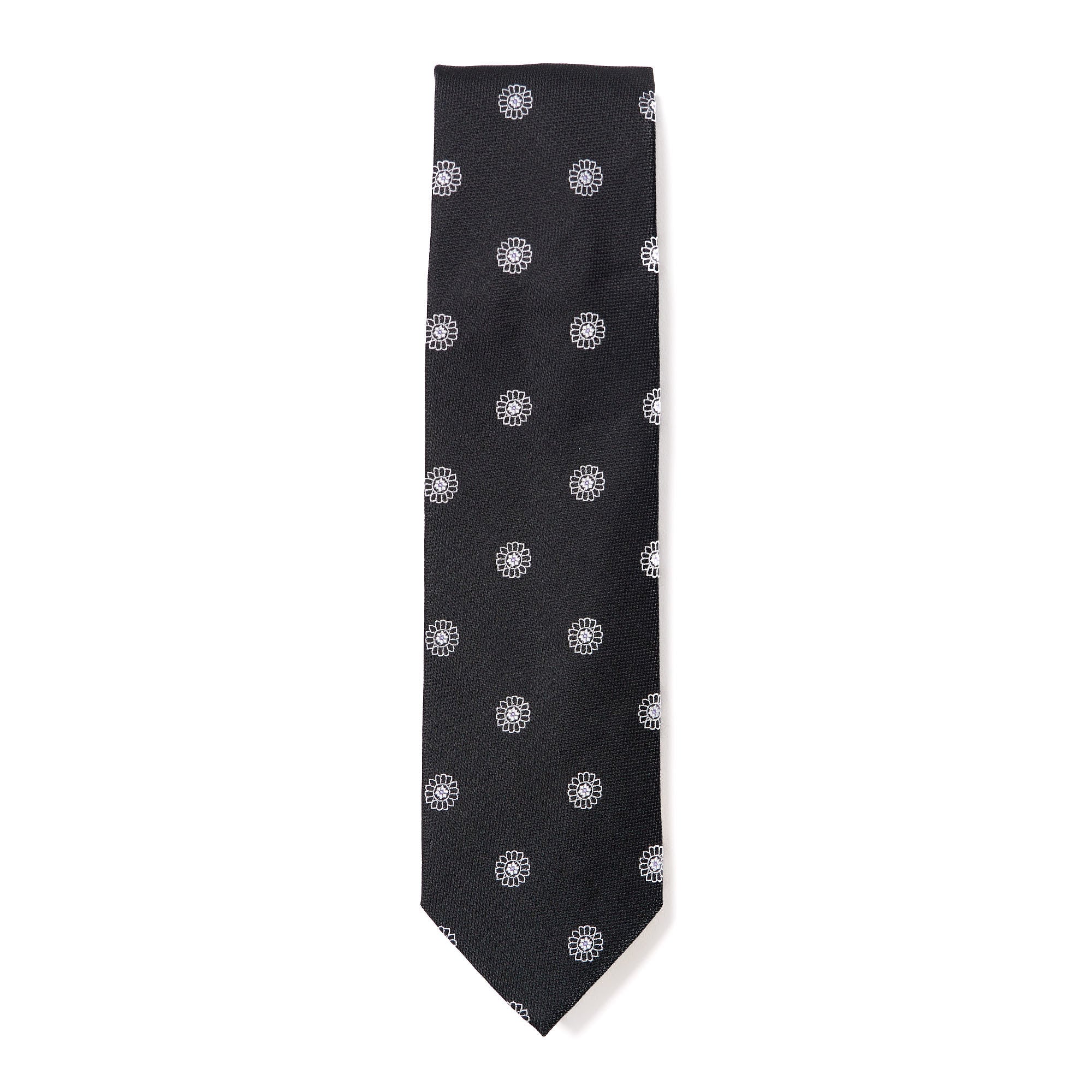 HENRY SARTORIAL X CANTINI Woven Silk Tie BLACK - Henry BucksTies68AW240073 - BLCK