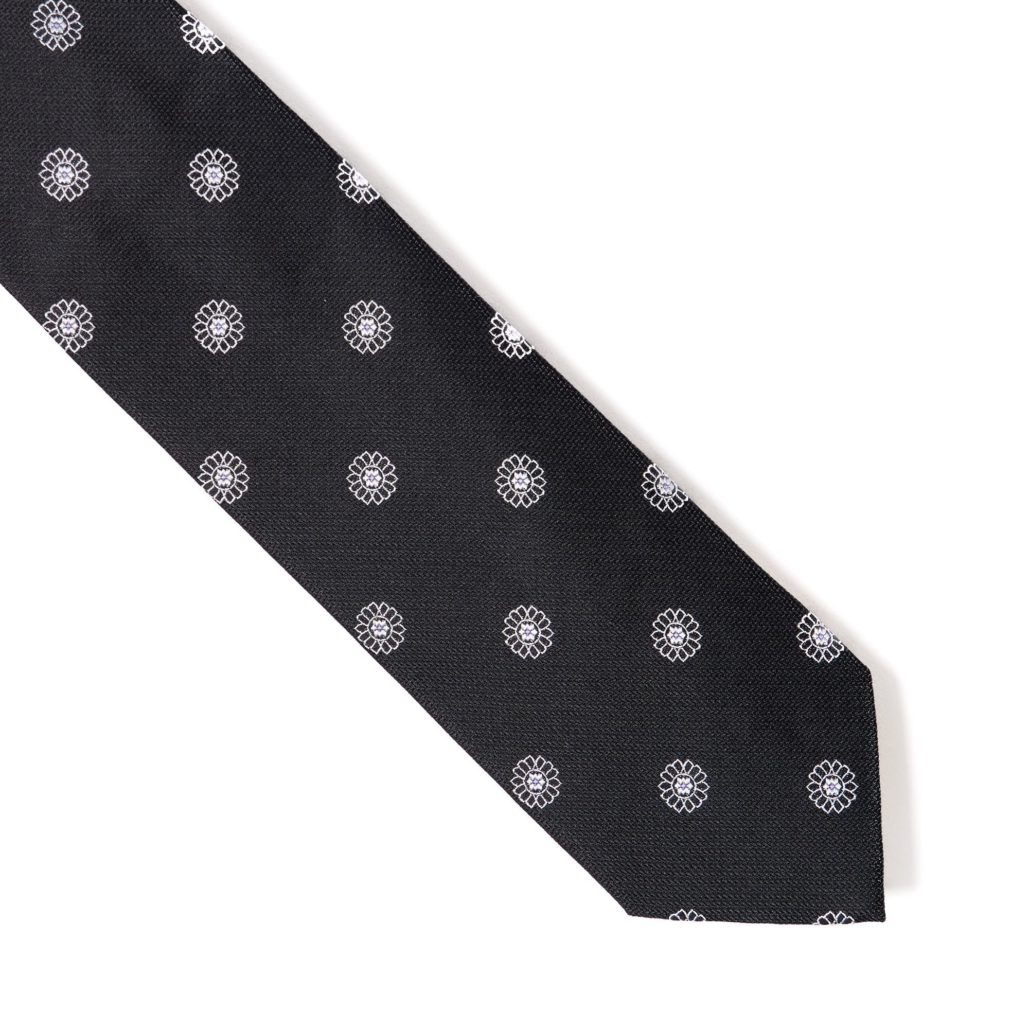 HENRY SARTORIAL X CANTINI Woven Silk Tie BLACK - Henry BucksTies68AW240073 - BLCK