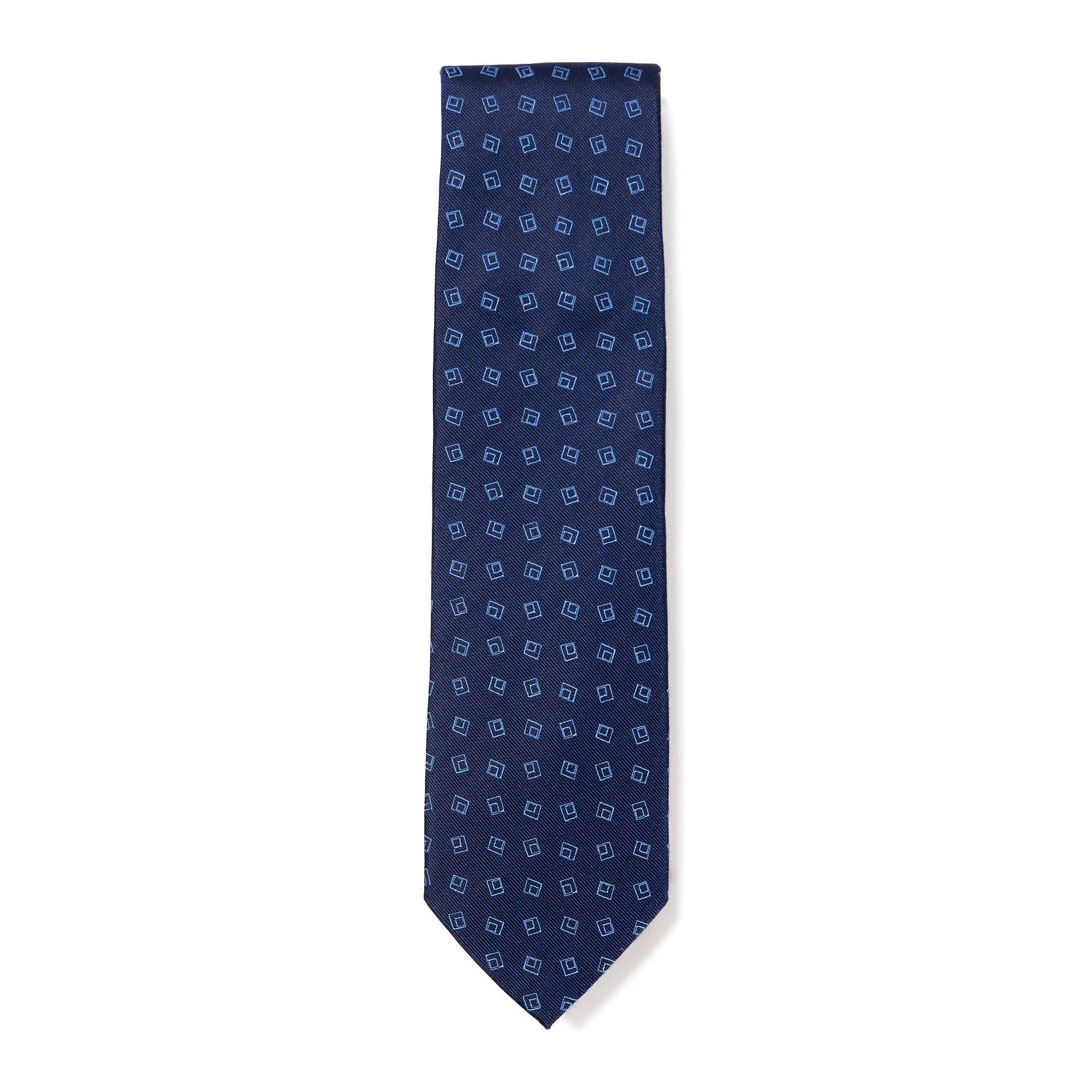 HENRY SARTORIAL X CANTINI Woven Silk Tie NAVY/BLUE - Henry BucksTies68AW240077 - NAVBLU