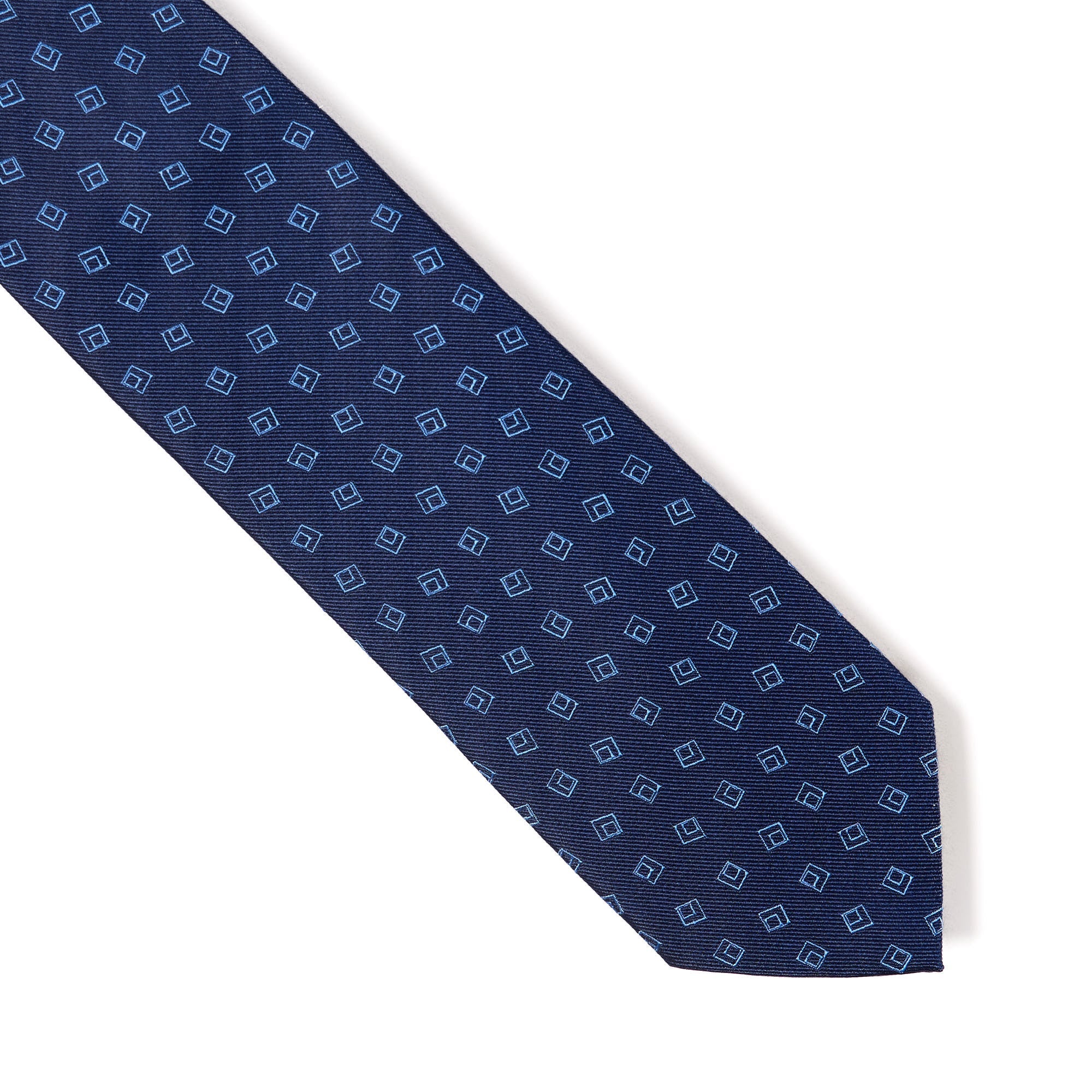 HENRY SARTORIAL X CANTINI Woven Silk Tie NAVY/BLUE - Henry BucksTies68AW240077 - NAVBLU