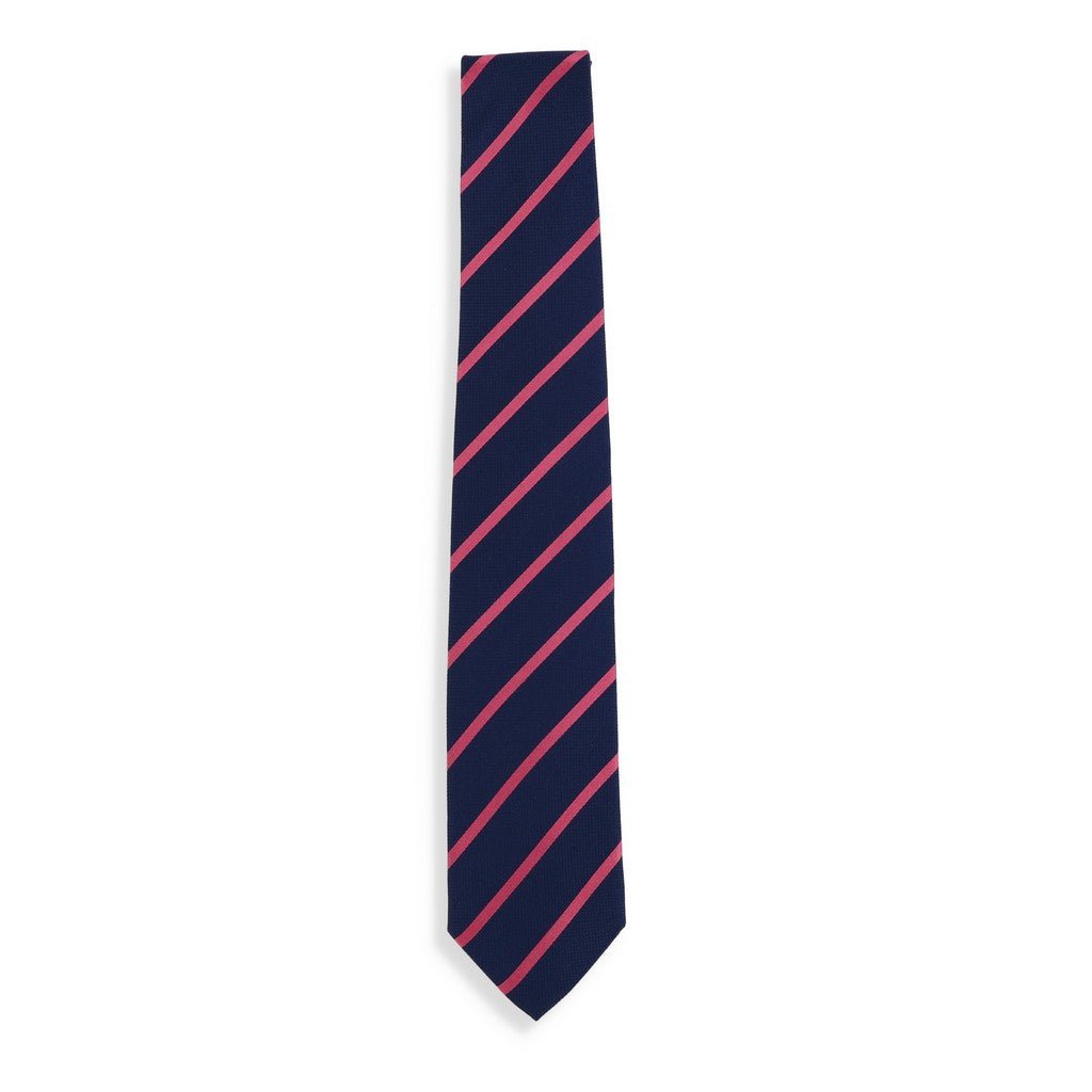 HENRY SARTORIAL X CANTINI Woven Stripe Tie CORAL - Henry Bucks