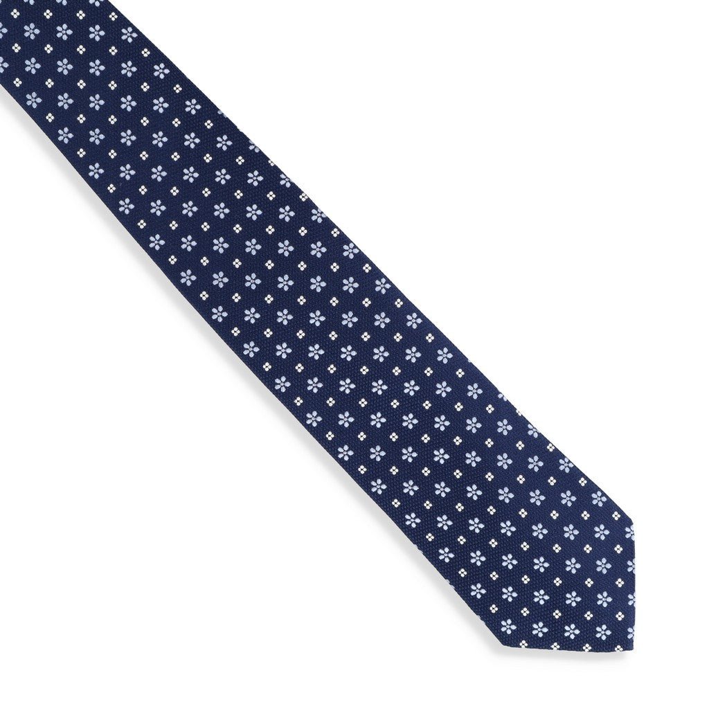 HENRY SARTORIAL X CANTINI Woven Tie Deep BLUE - Henry Bucks