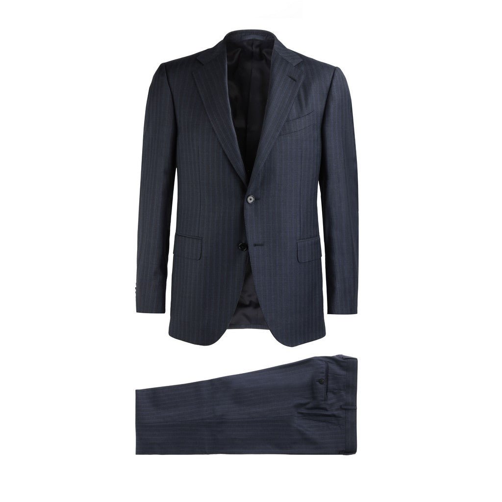 HENRY SARTORIAL X CARUSO 100% Wool Business Suit BLUE LG - Henry Bucks