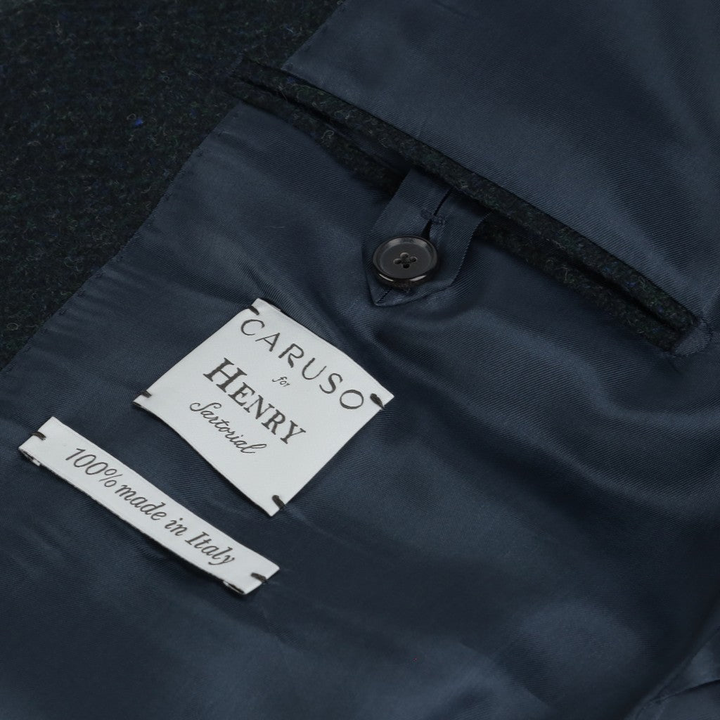 HENRY SARTORIAL X CARUSO 100%Wool Blazer DARK GREEN REG - Henry Bucks