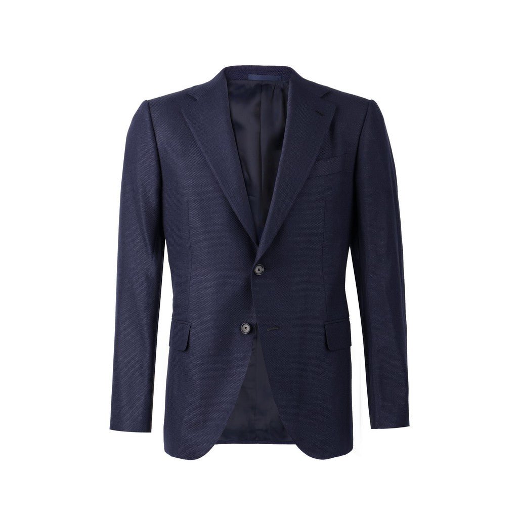 HENRY SARTORIAL x CARUSO Camel Hair Lino Blazer NAVY - Henry Bucks