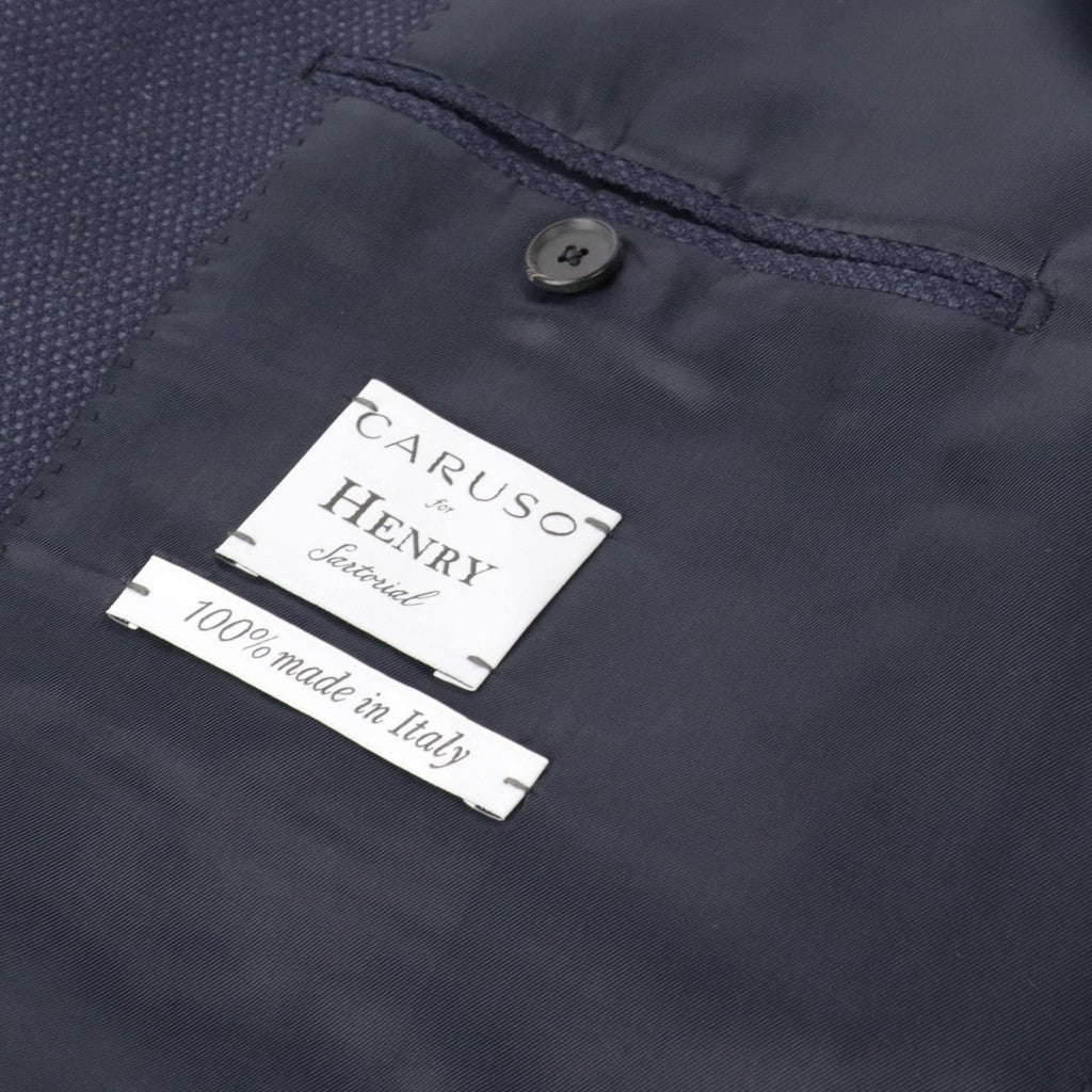 HENRY SARTORIAL x CARUSO Camel Hair Lino Blazer NAVY - Henry Bucks