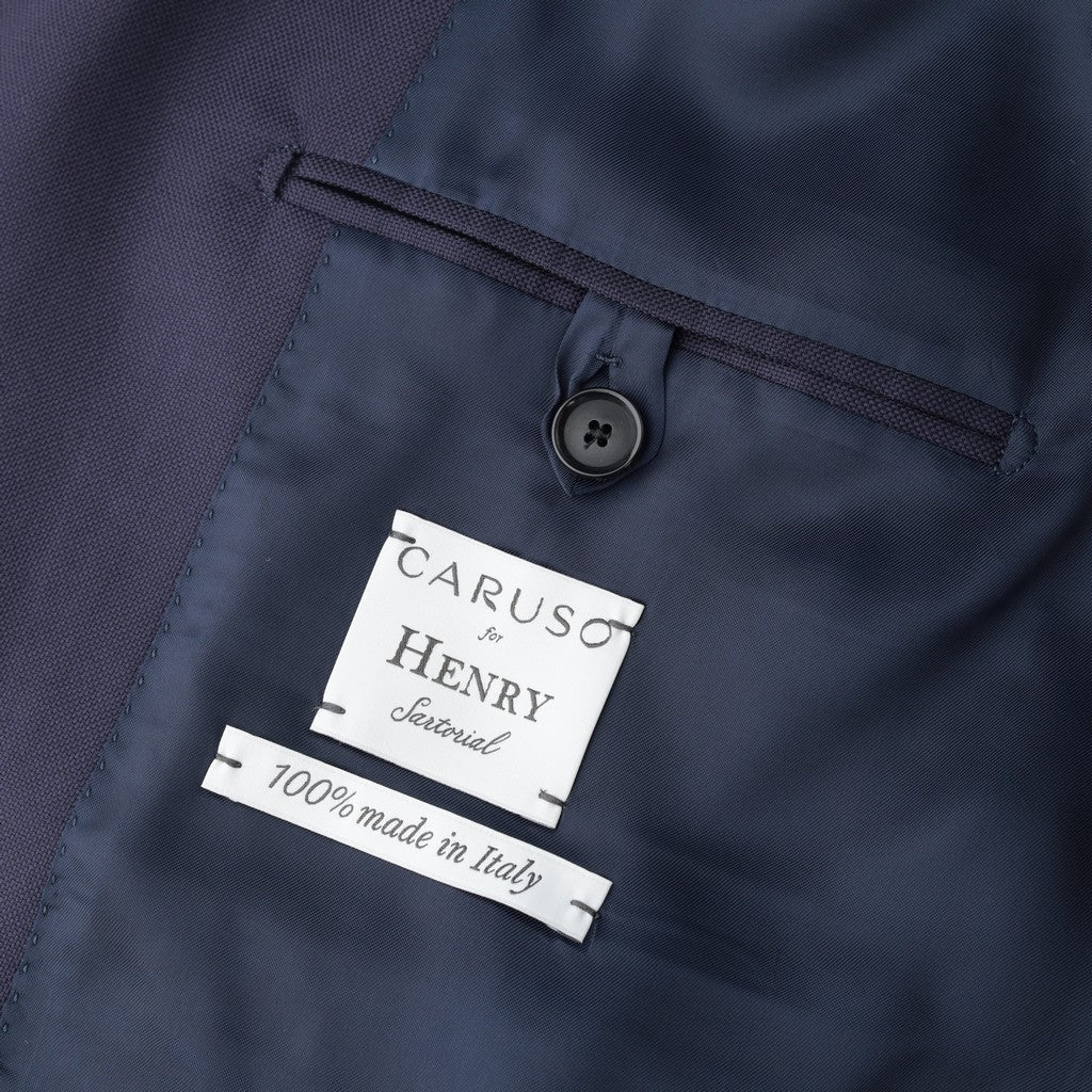 HENRY SARTORIAL x CARUSO Cotton Blazer MID BLUE REG - Henry Bucks